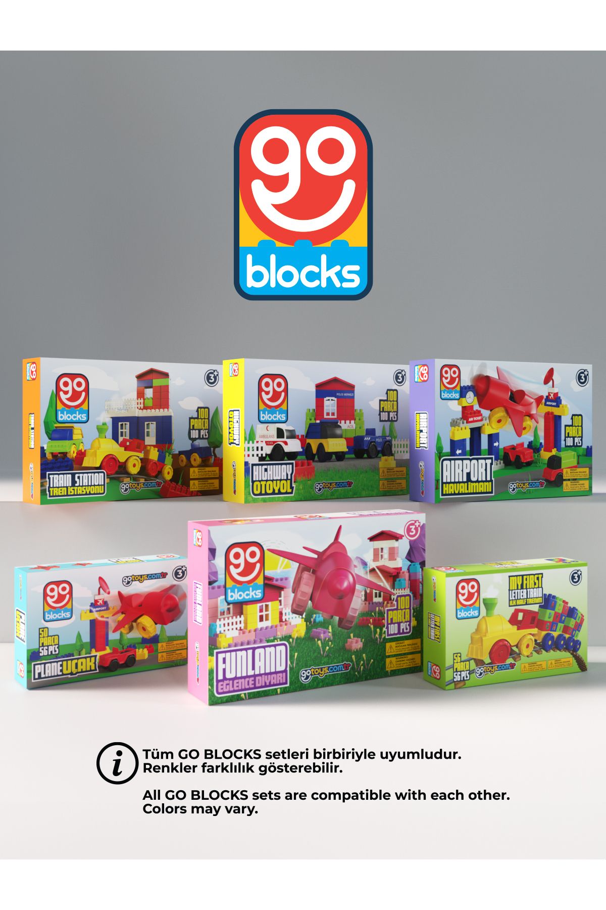 Go Blocks Funland 100 Parça Yapı Blok Seti Yapı Oyuncakları Mega Blok Shopist