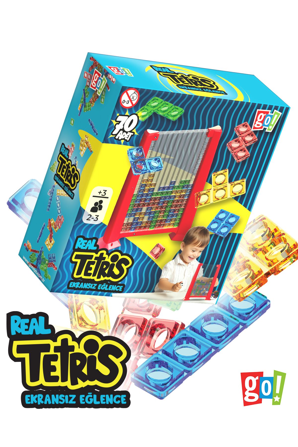 Real Tetris Ekransız Aktivite Oyuncağı Kutu Oyunları
