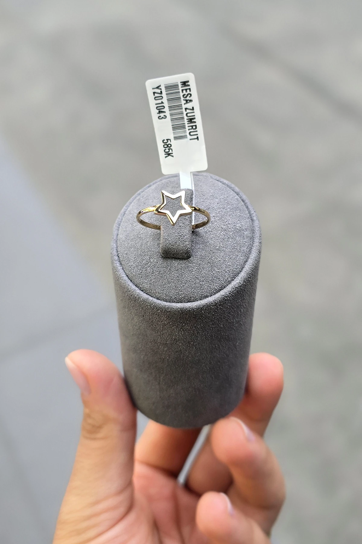 14 Ayar Yıldız Yüzük