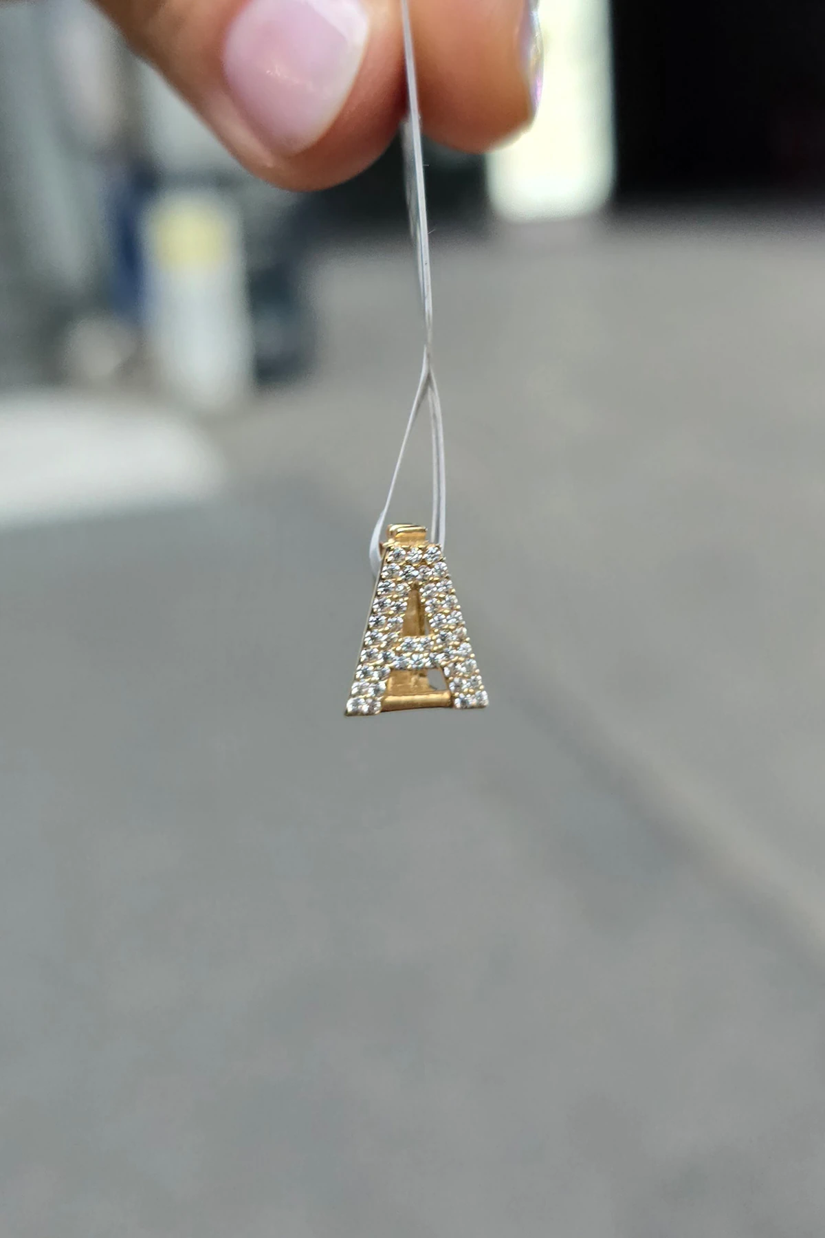 14 Ayar Charm Harf Kolye Uç