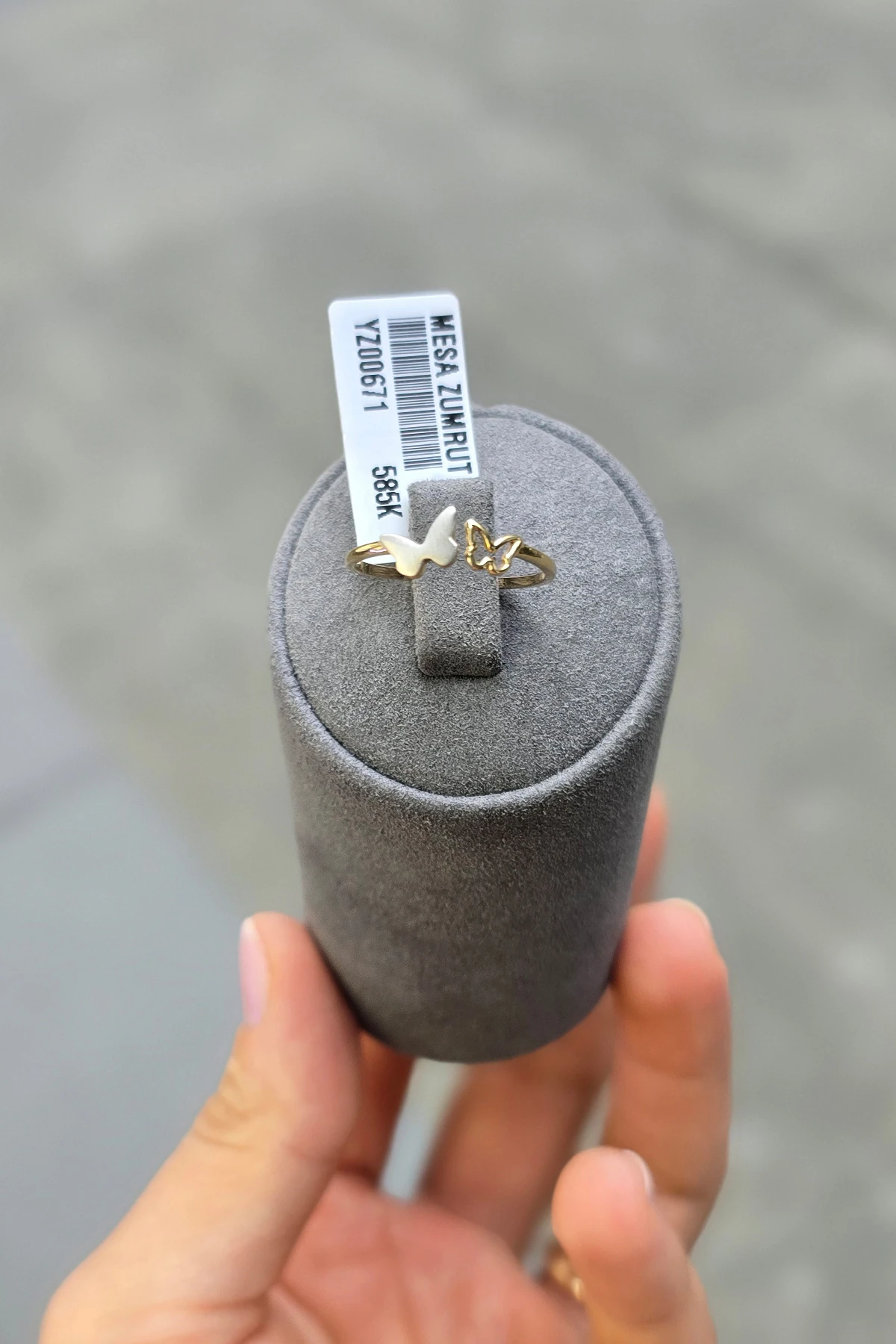 14  Ayar Kelebekli Yüzük