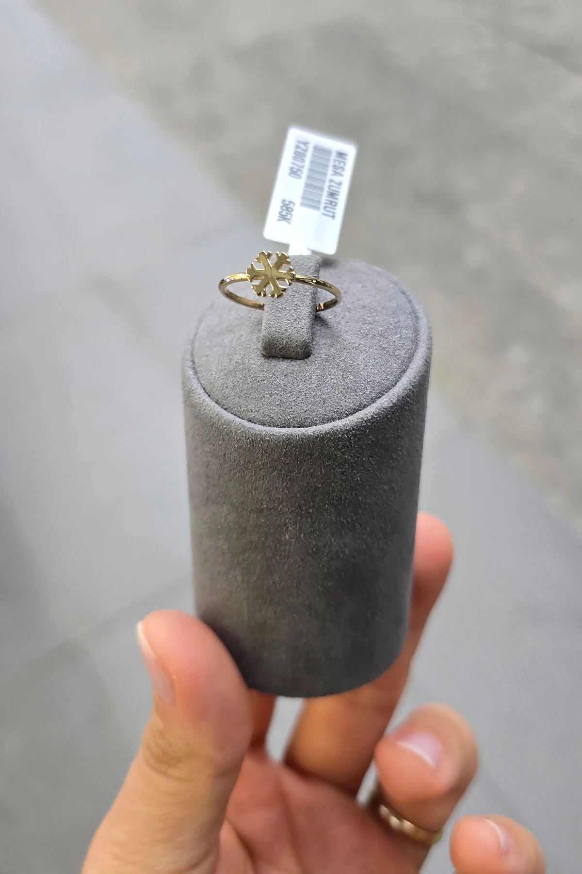 14 Ayar Kar Tanesi Yüzük