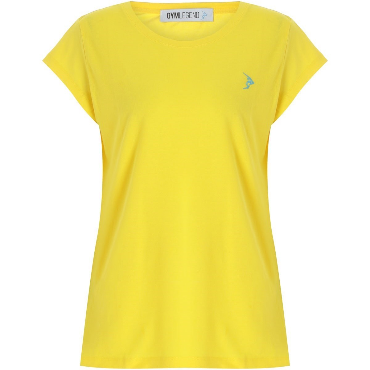 Kadın Sarı Pike Kısa Kollu Basic Tişört