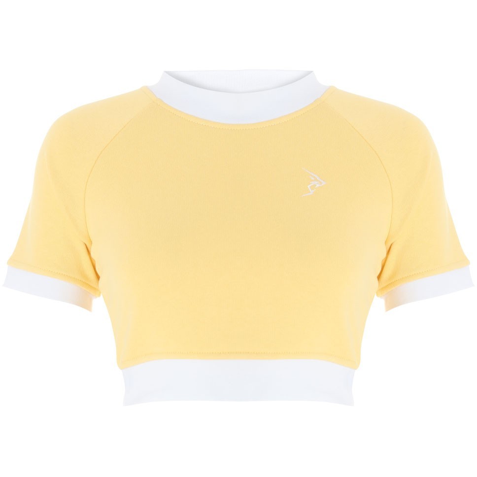 Myrina Kadın Koyu Sarı Kısa Sweatshirt