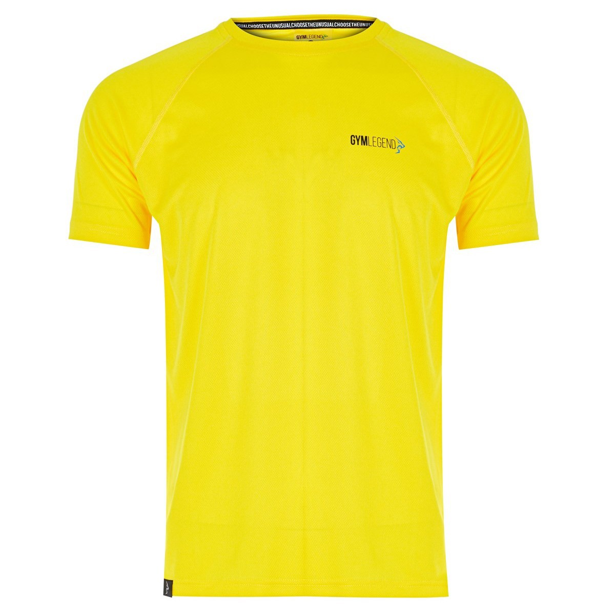 Erkek Sarı Mikro Polyester Performans Antrenman Sporcu Tişört