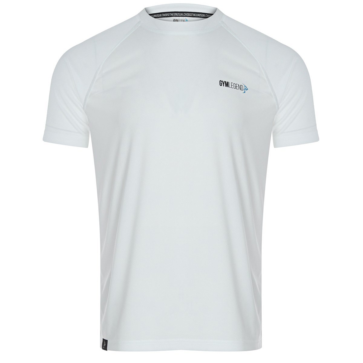 Beyaz Mikro Polyester Performans Antrenman Sporcu Erkek Tişört