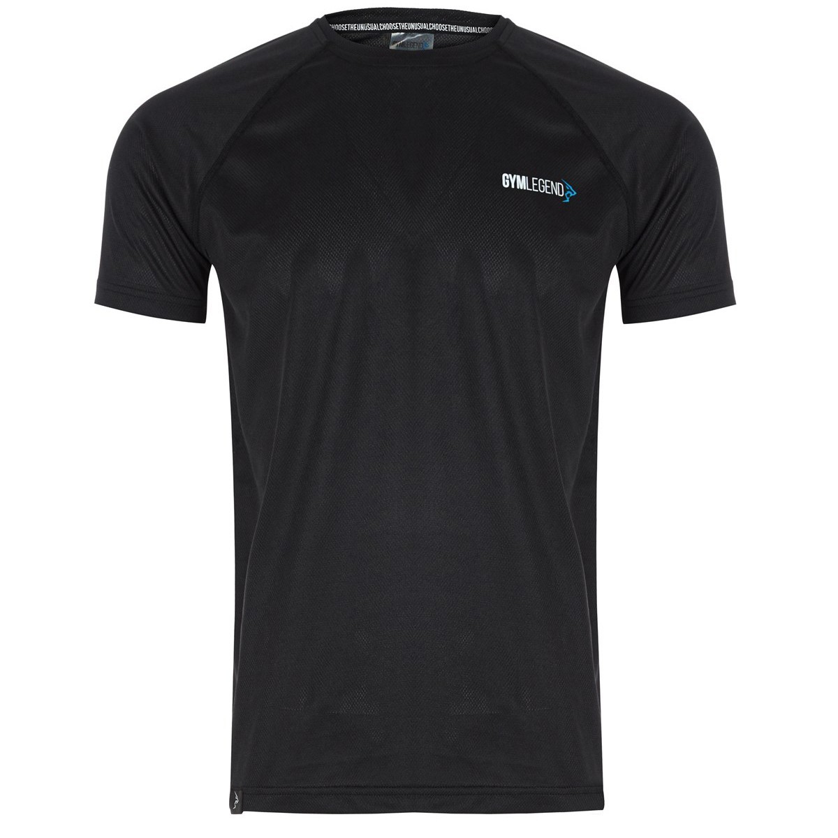 Erkek Siyah Mikro Polyester Performans Antrenman Sporcu Tişört