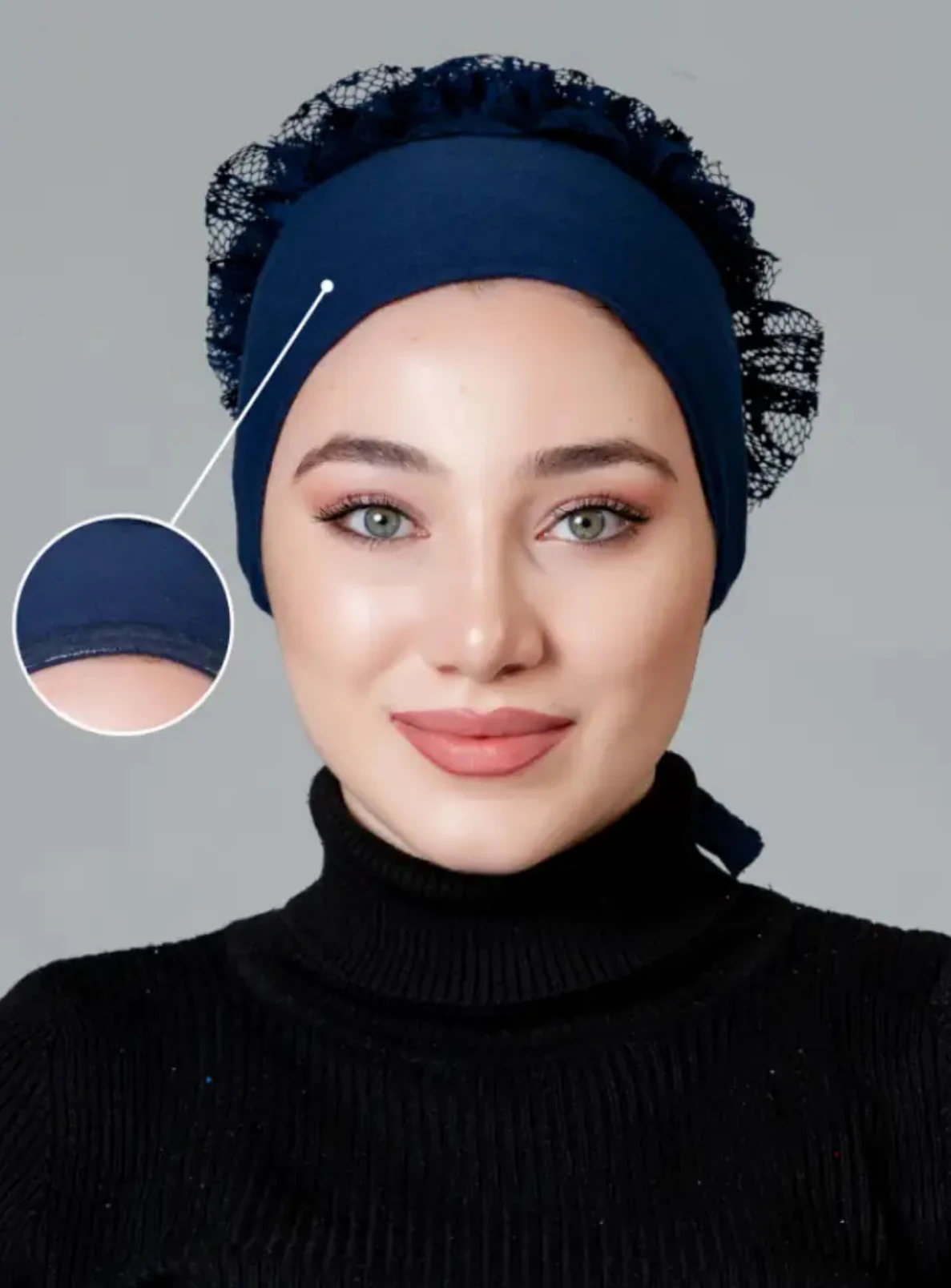 PÜSKÜLLÜ KAYMAZ BONE - Lacivert