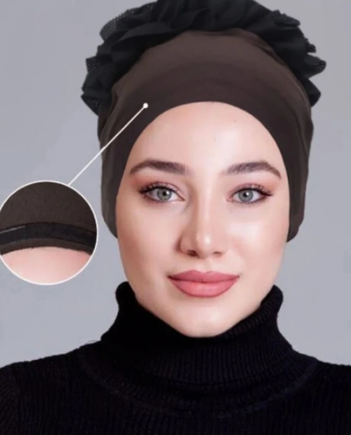 PÜSKÜLLÜ KAYMAZ BONE - Kahverengi