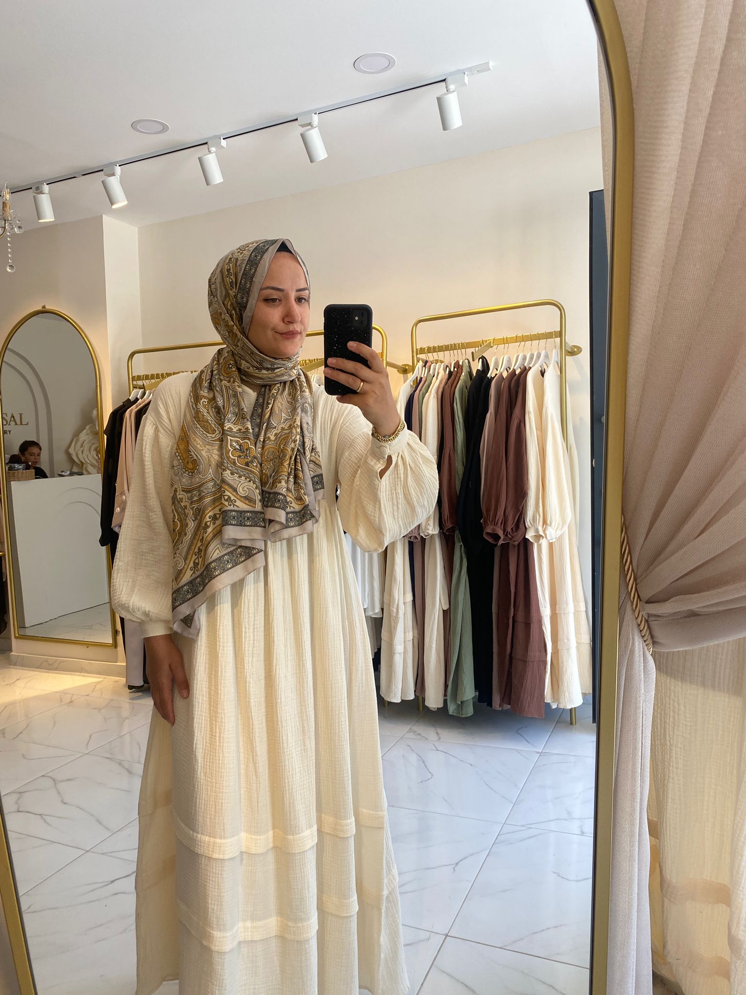 HÜMA MÜSLİN ELBİSE - EKRU