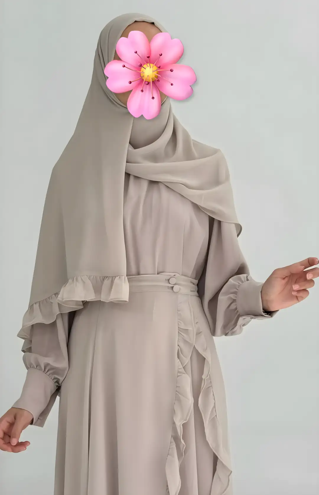 AHZAB ELBİSE + ŞAL  - Bej