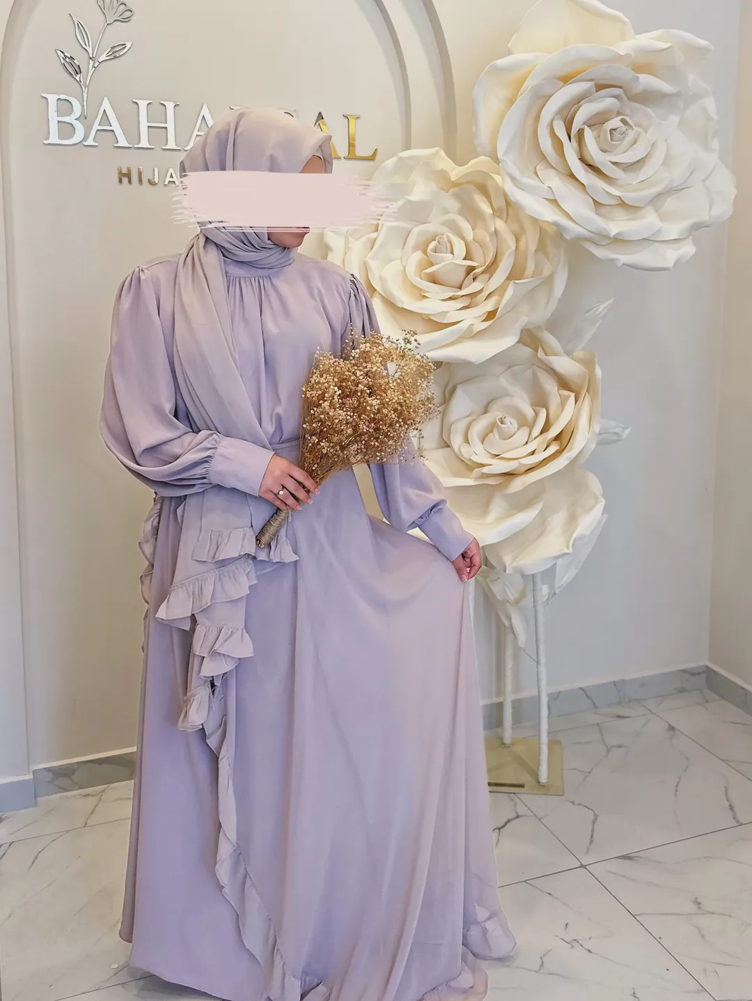 AHZAB ELBİSE + ŞAL - Gri