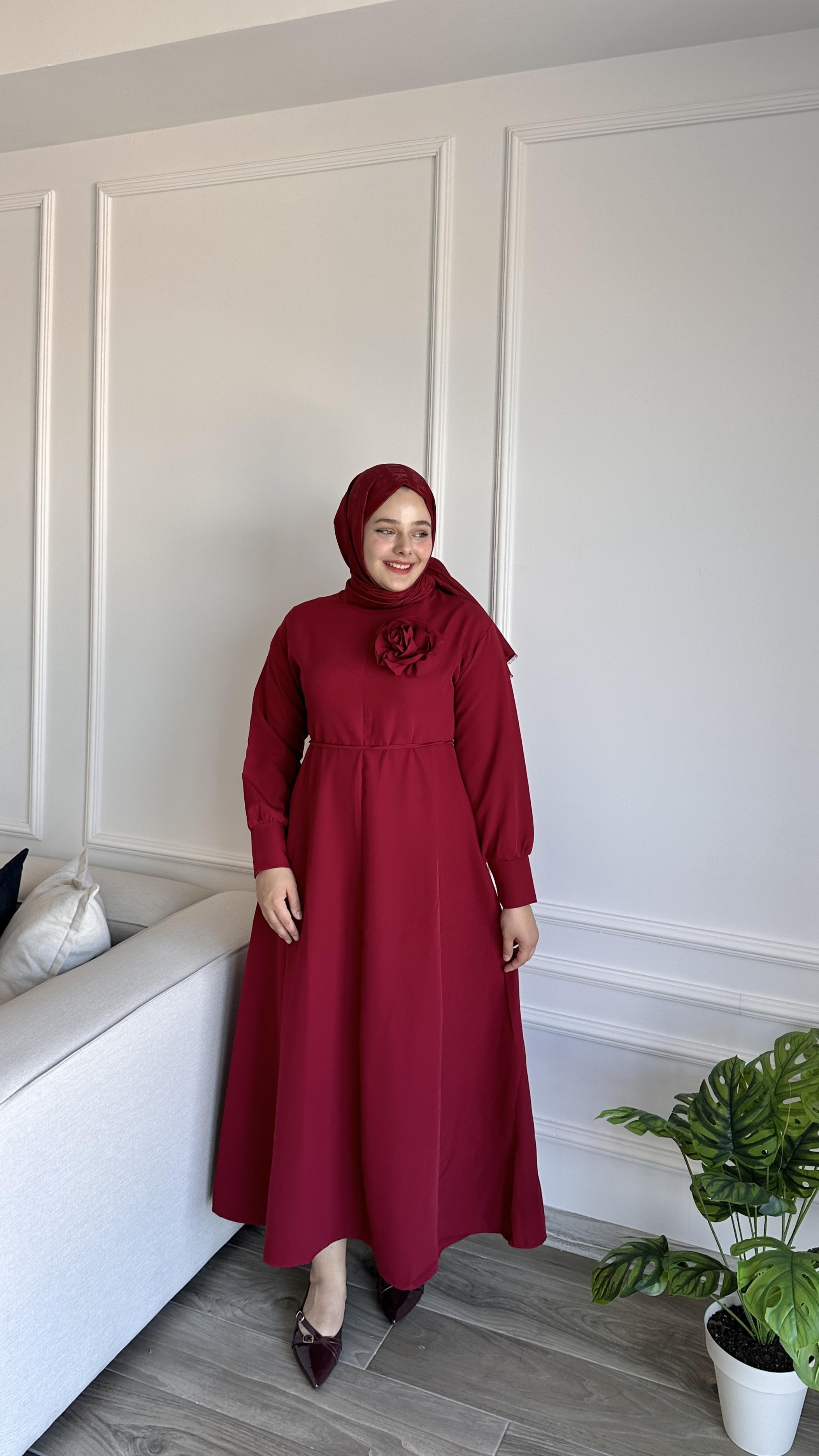 Premıum Elbise-Cherry