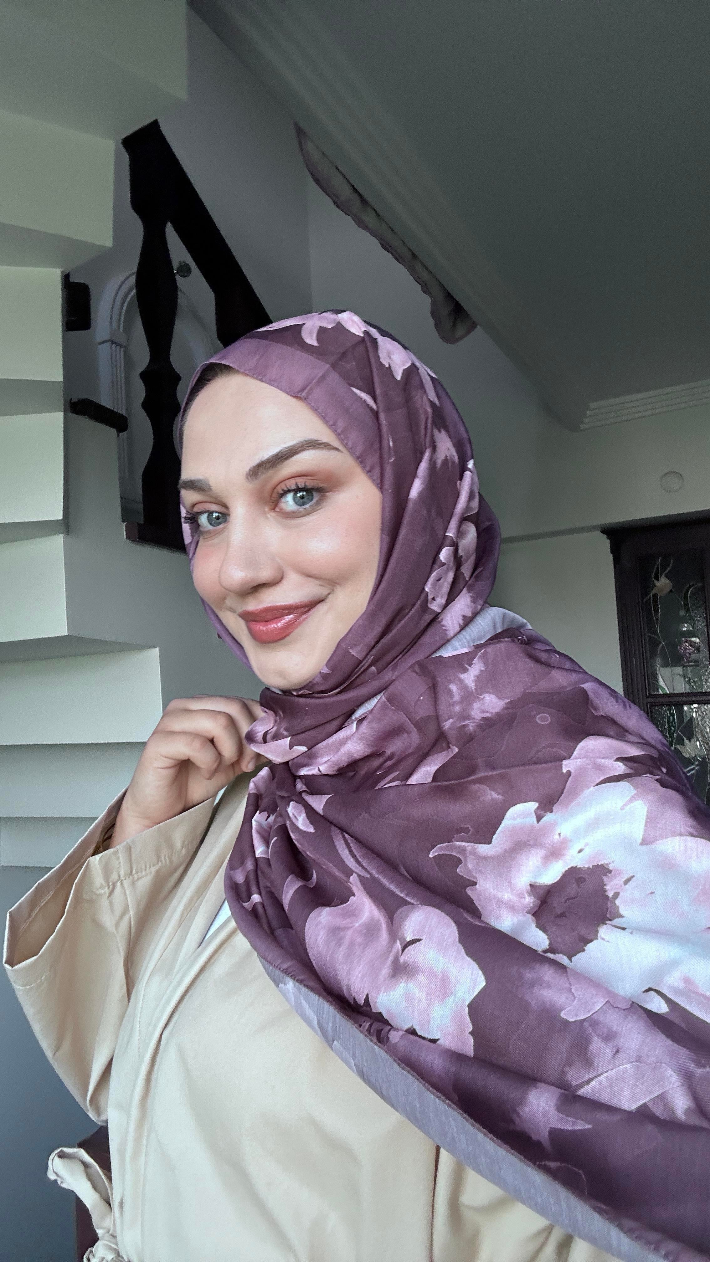 Yeni Sezon İpek Desen-Mor