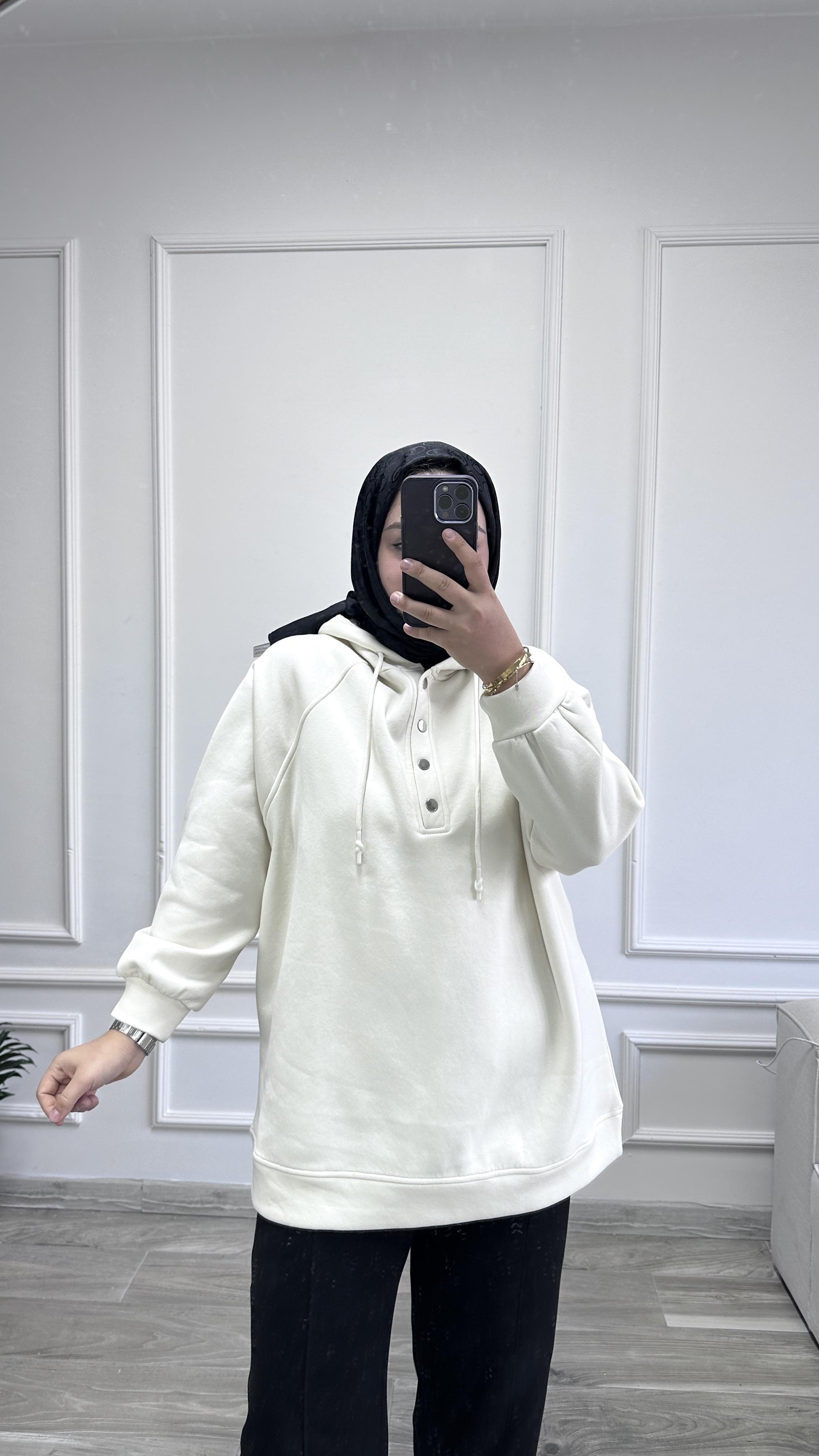 Çıtçıtlı Sweat - EKRU
