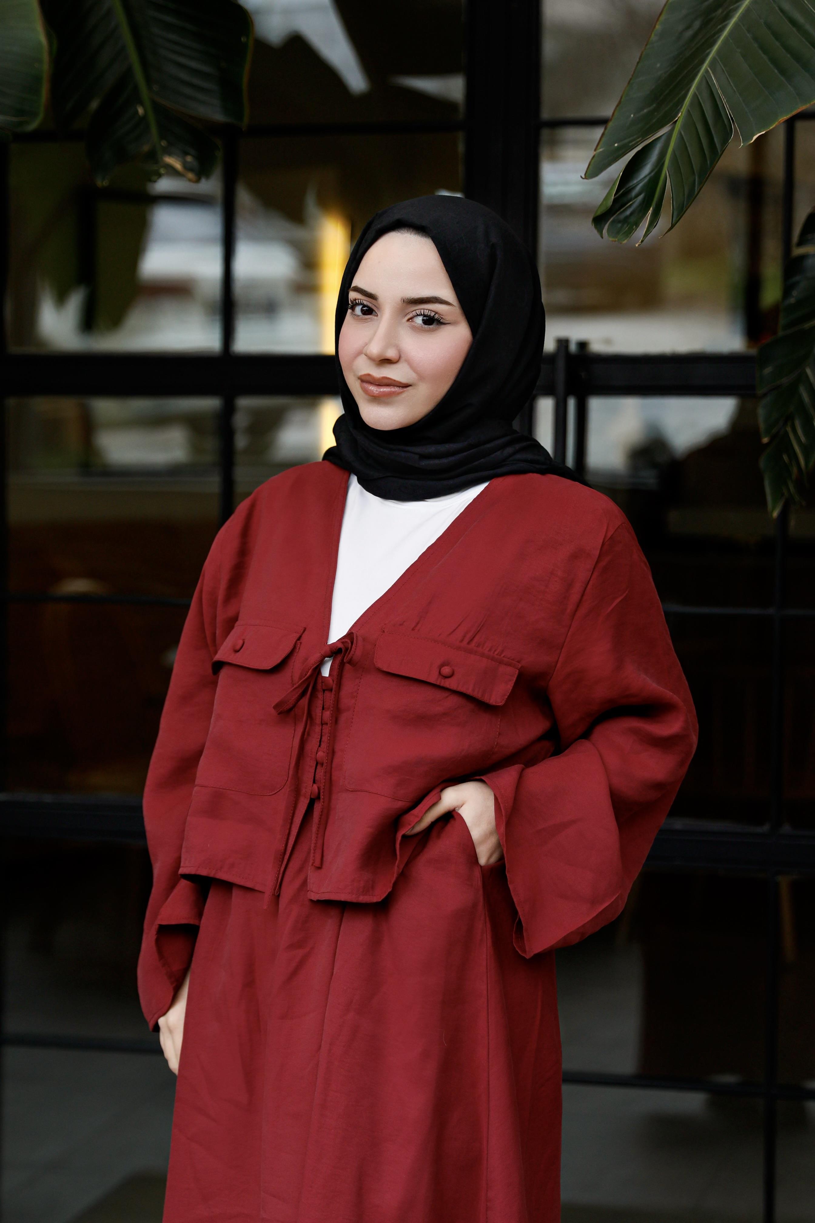 Vintage Etek Takım-Bordo