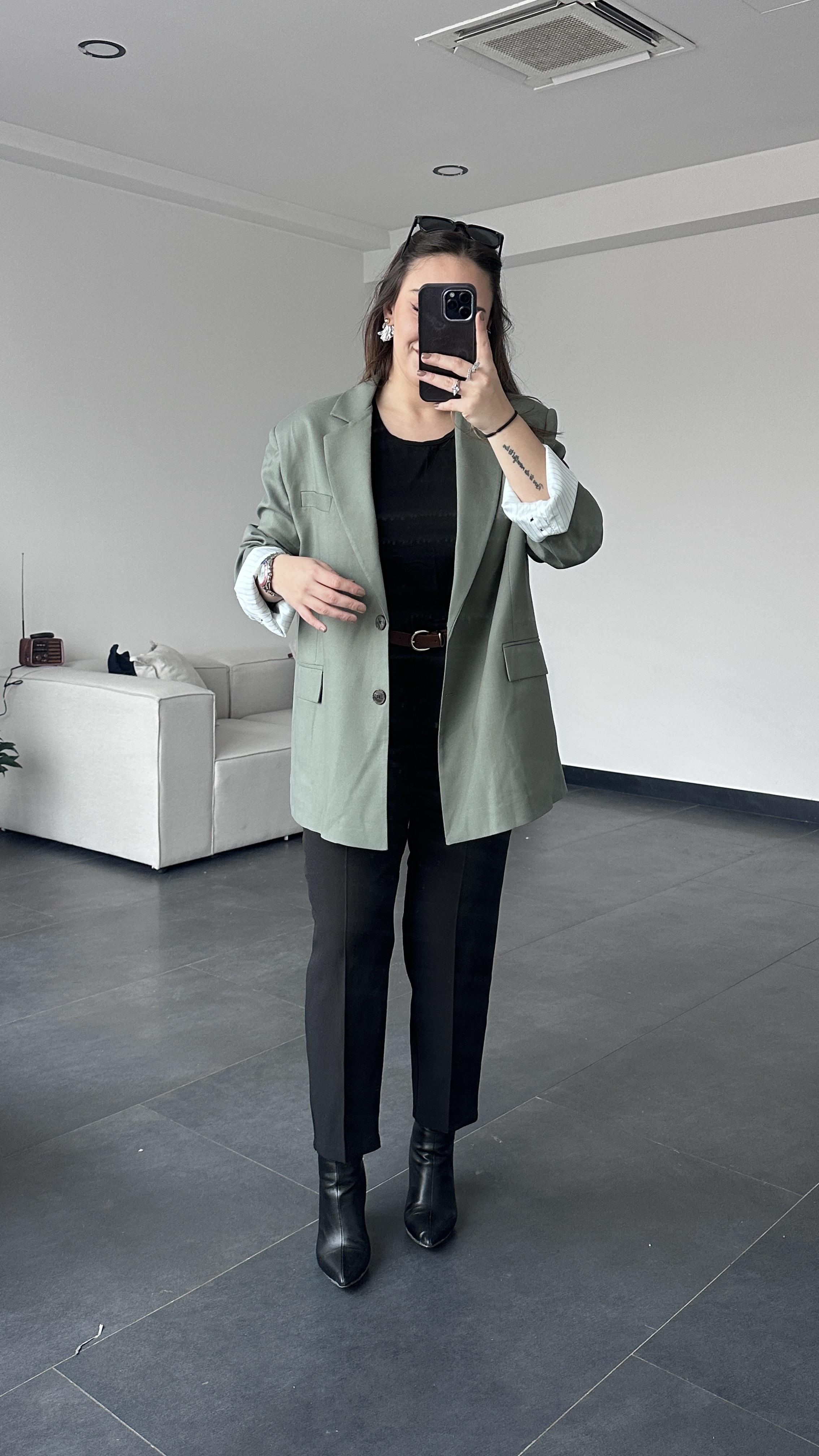 Premıum Blazer Ceket - Çağla Yeşili