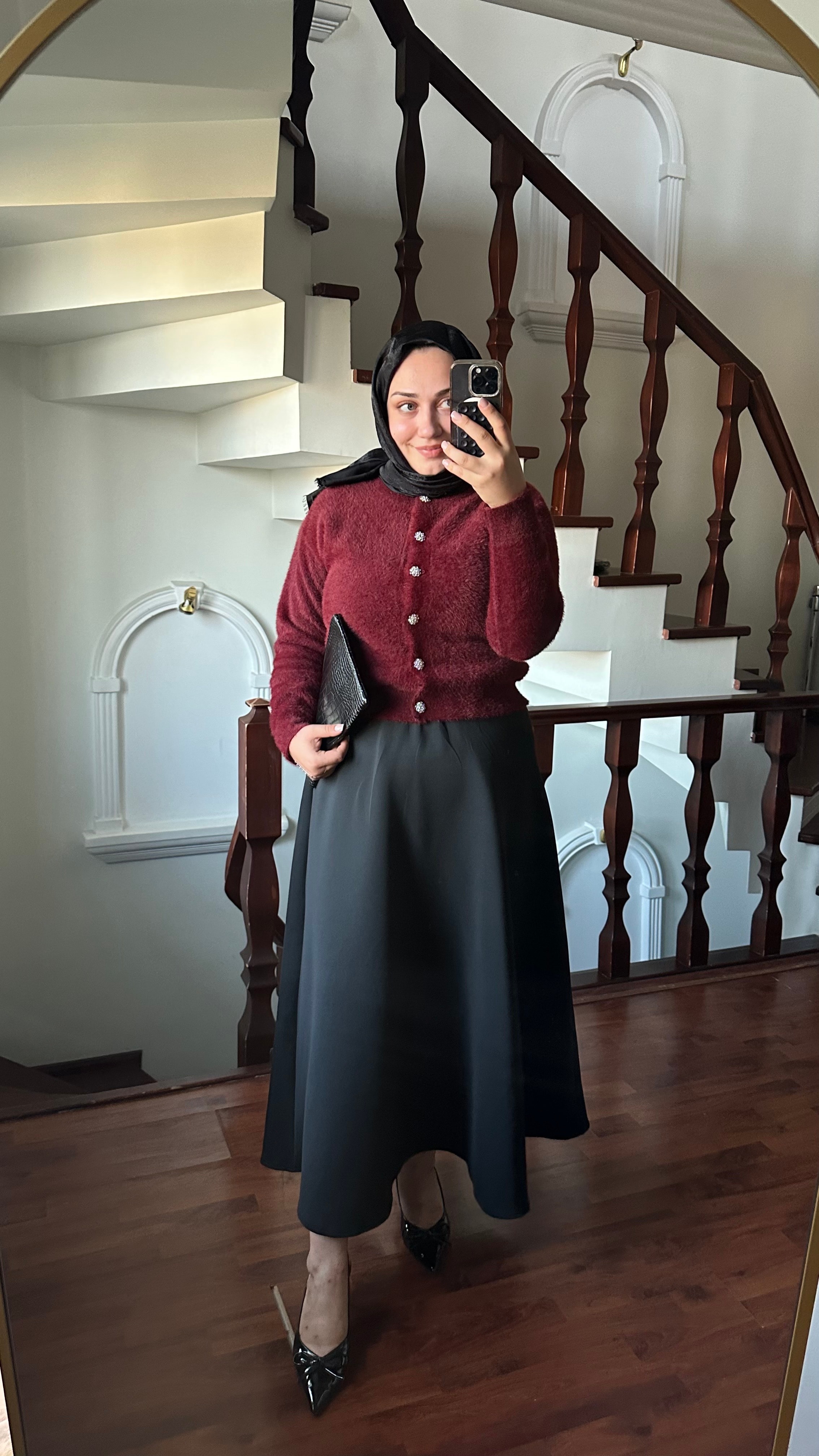 Angora Hırka - - BORDO