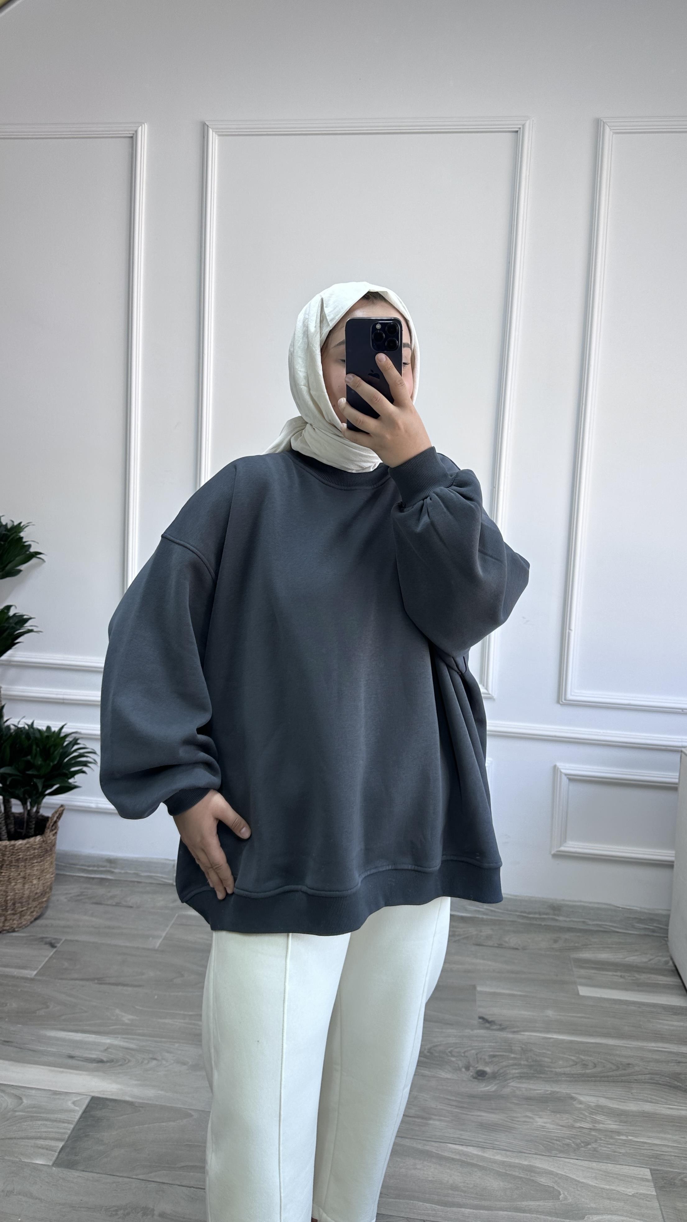Üç İplik Sweat - PETROL MAVİSİ