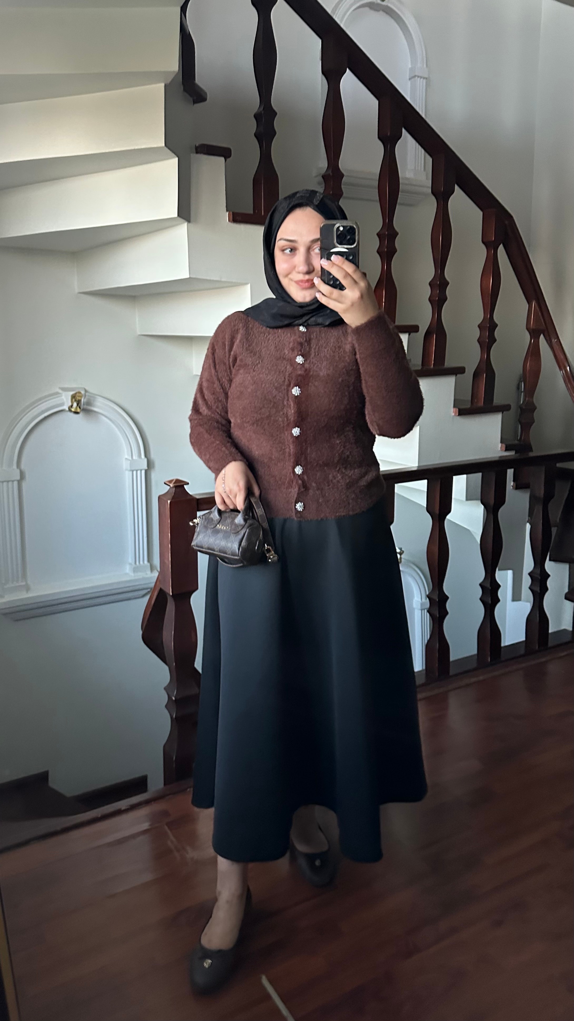 Angora Hırka - - KAHVERENGİ