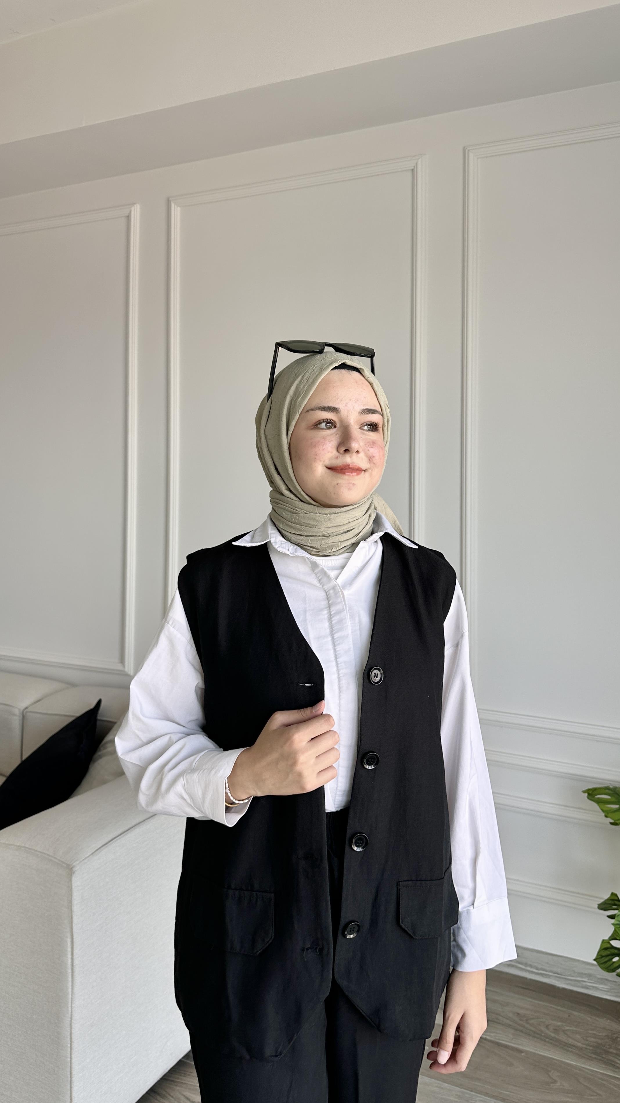 Muadil Yelekli Takım-Siyah