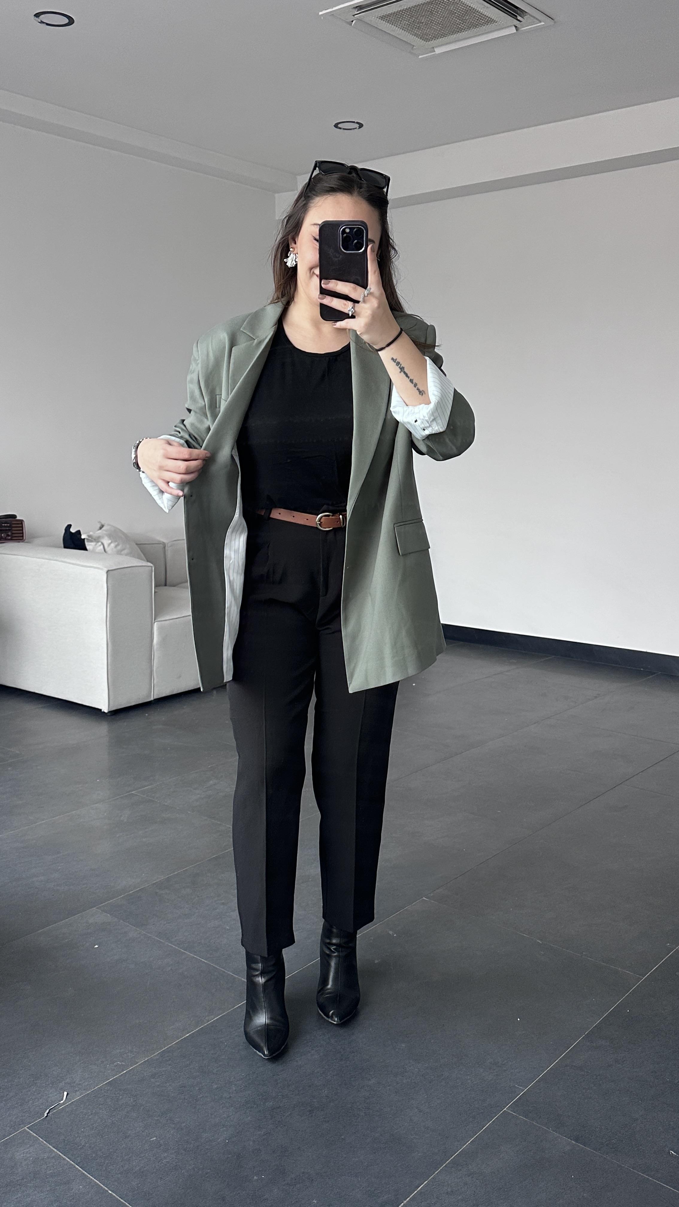 Premıum Blazer Ceket - Çağla Yeşili