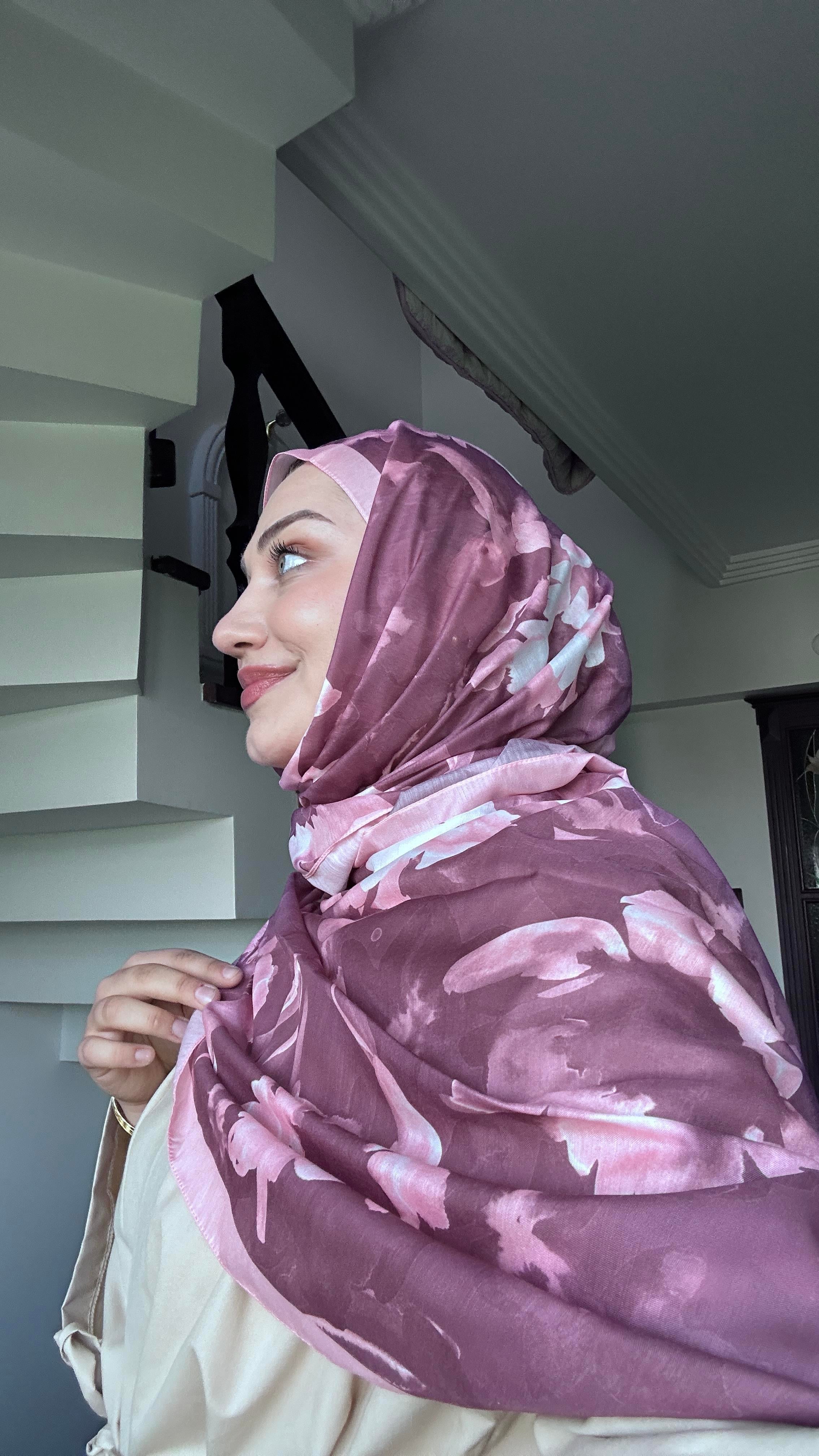 Yeni Sezon İpek Desen-Gül Kurusu