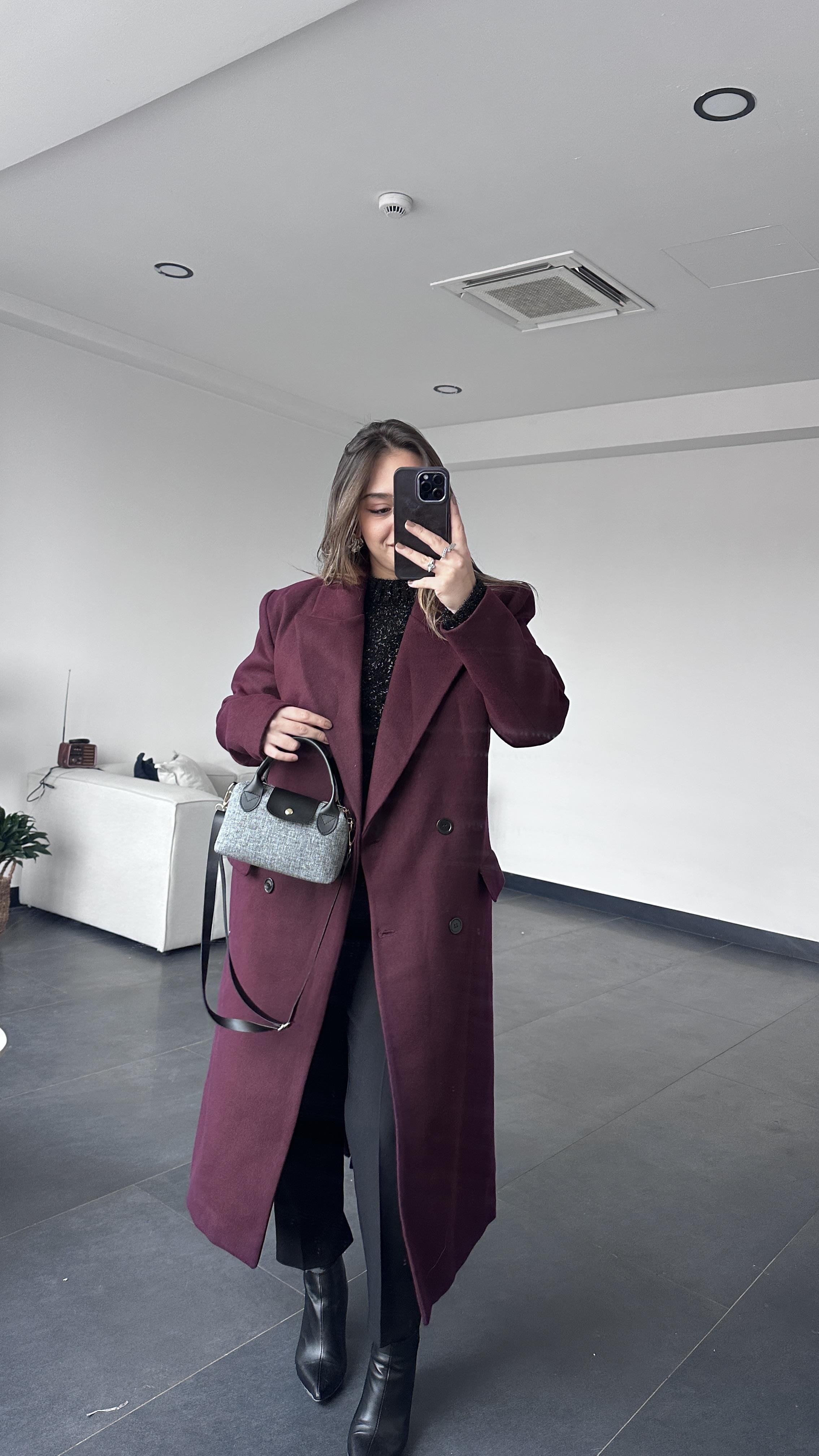 BORDO PİNTEREST VATKALI KABAN