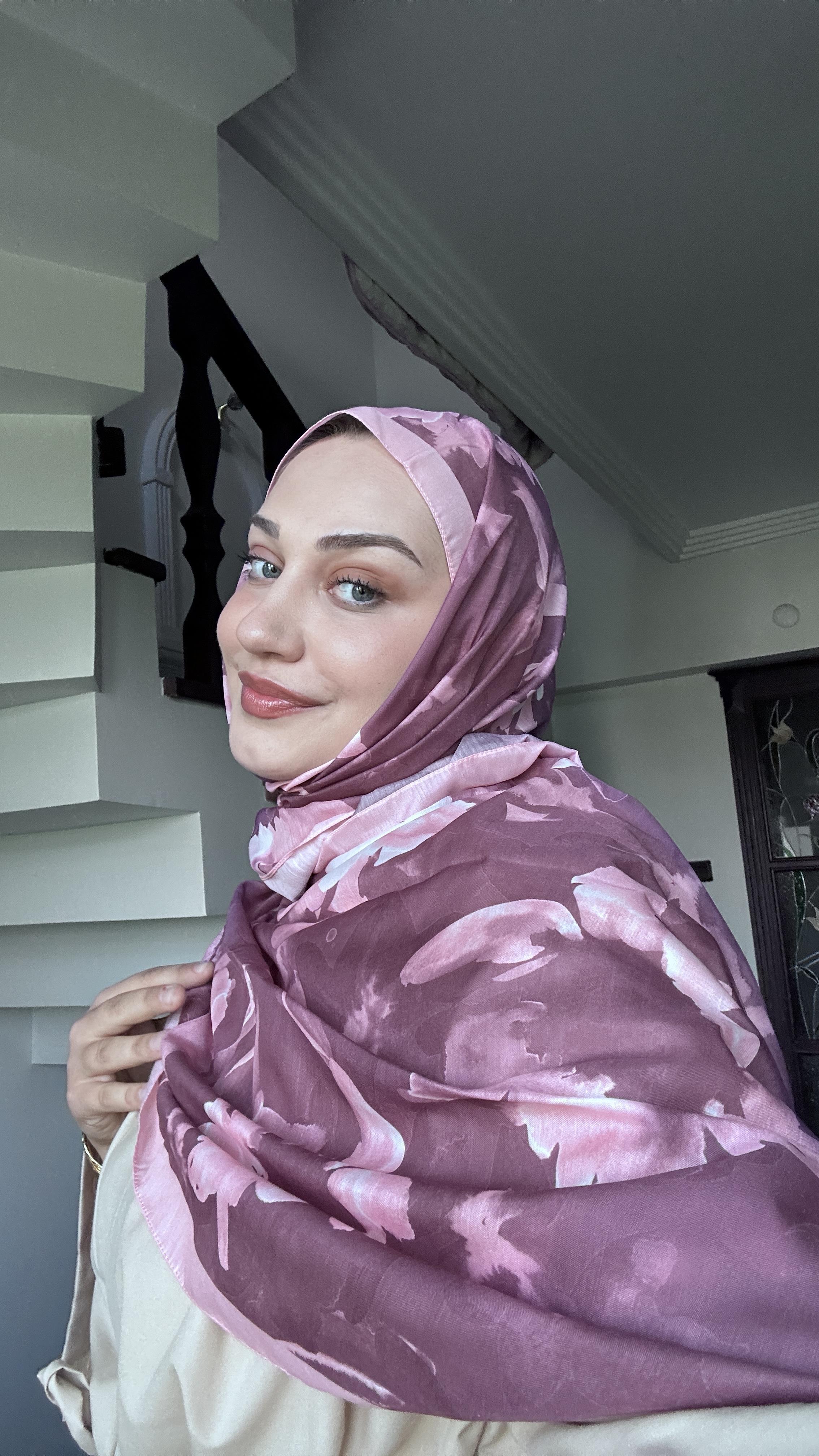 Yeni Sezon İpek Desen-Gül Kurusu