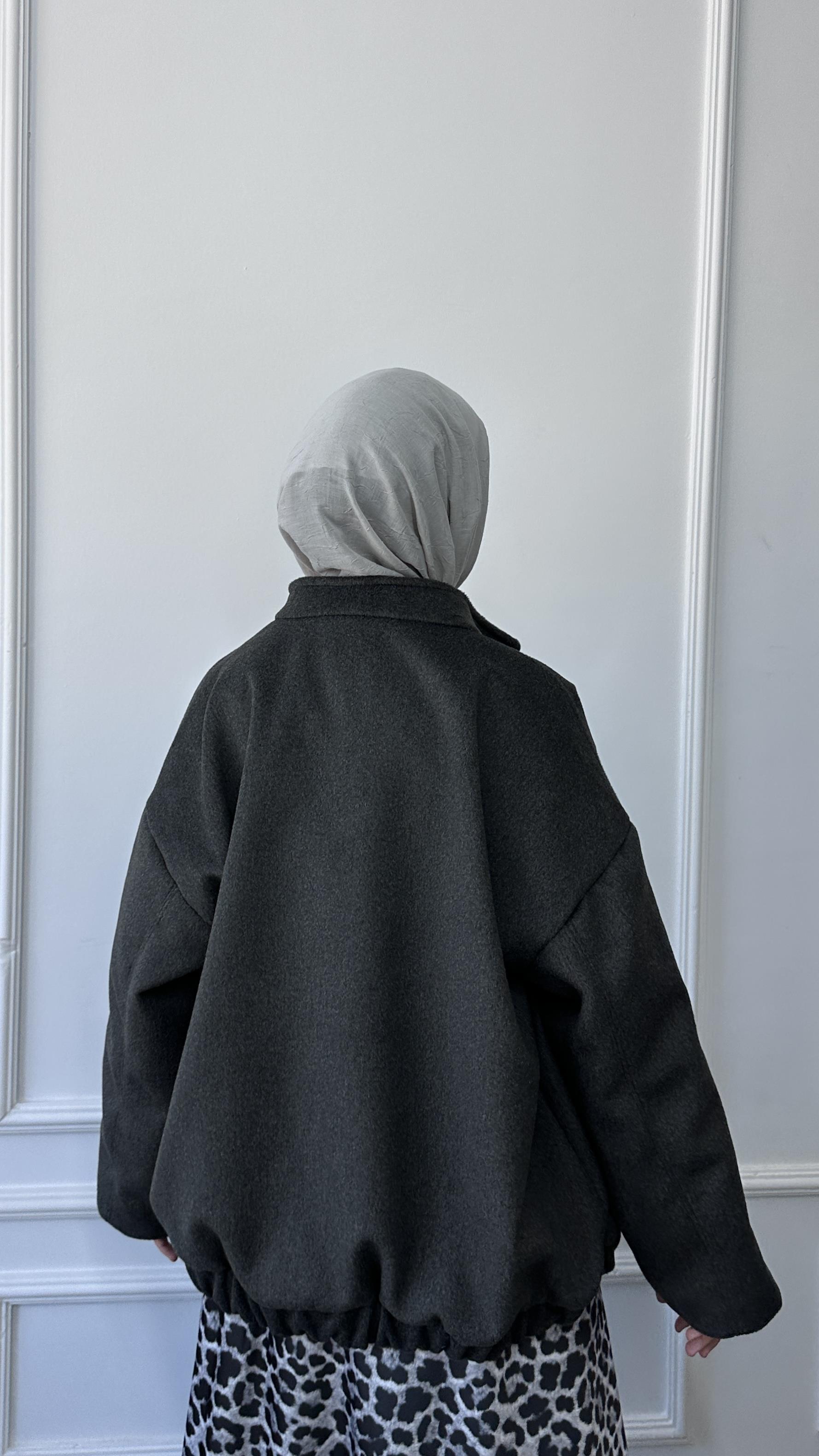 Bomber Ceket - Füme