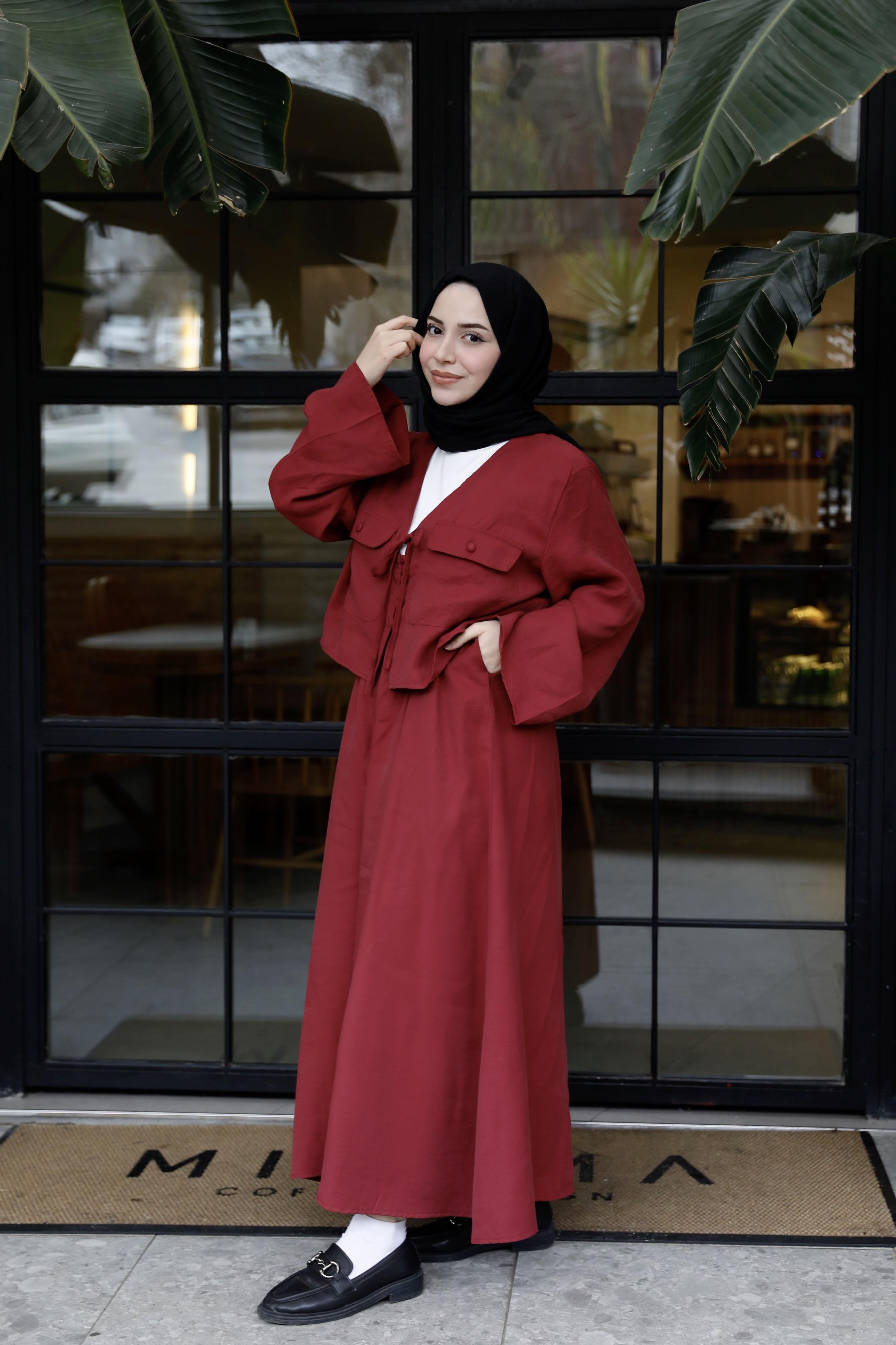 Vintage Etek Takım-Bordo