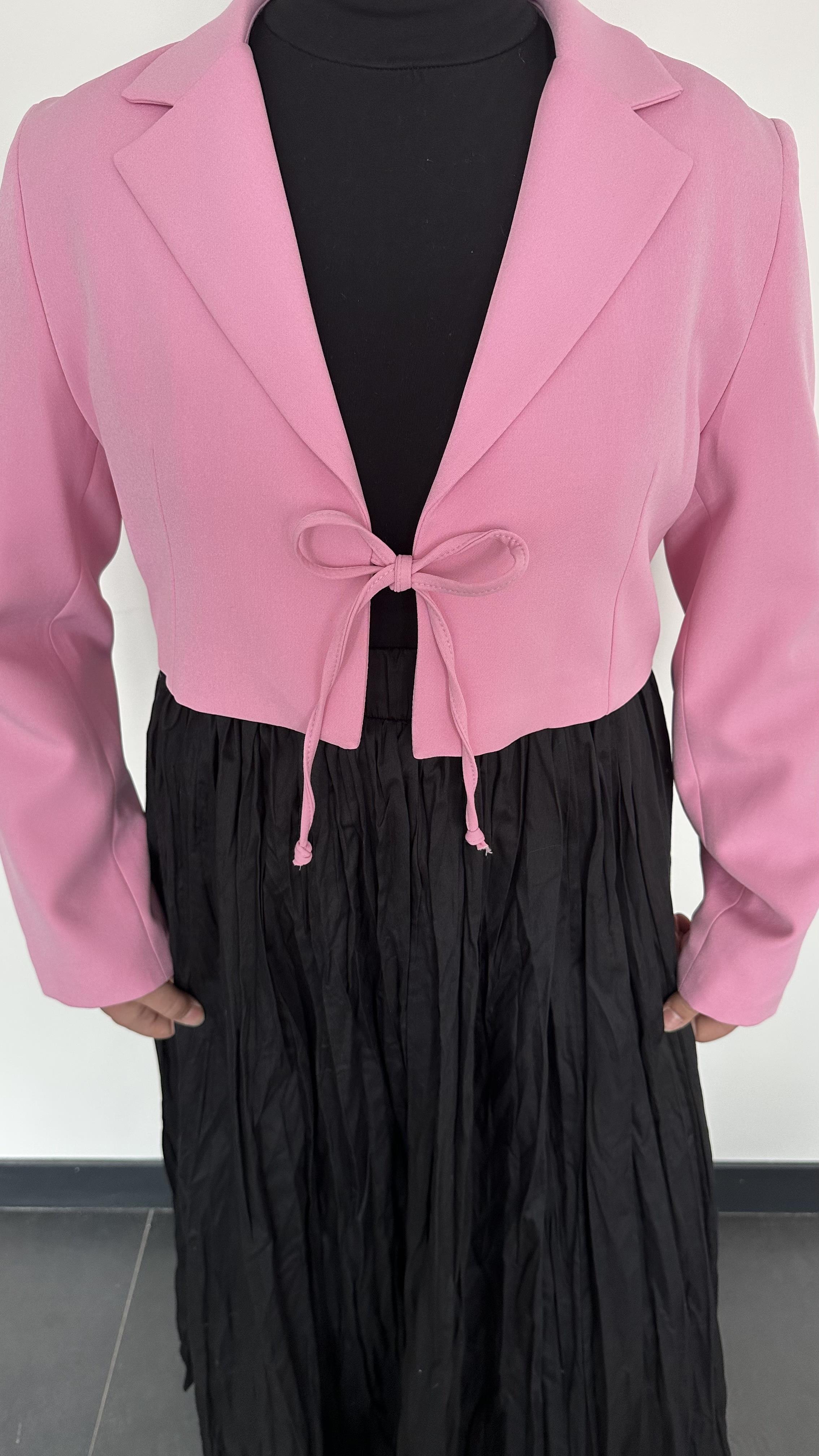 BAĞLAMALI CEKET-PEMBE