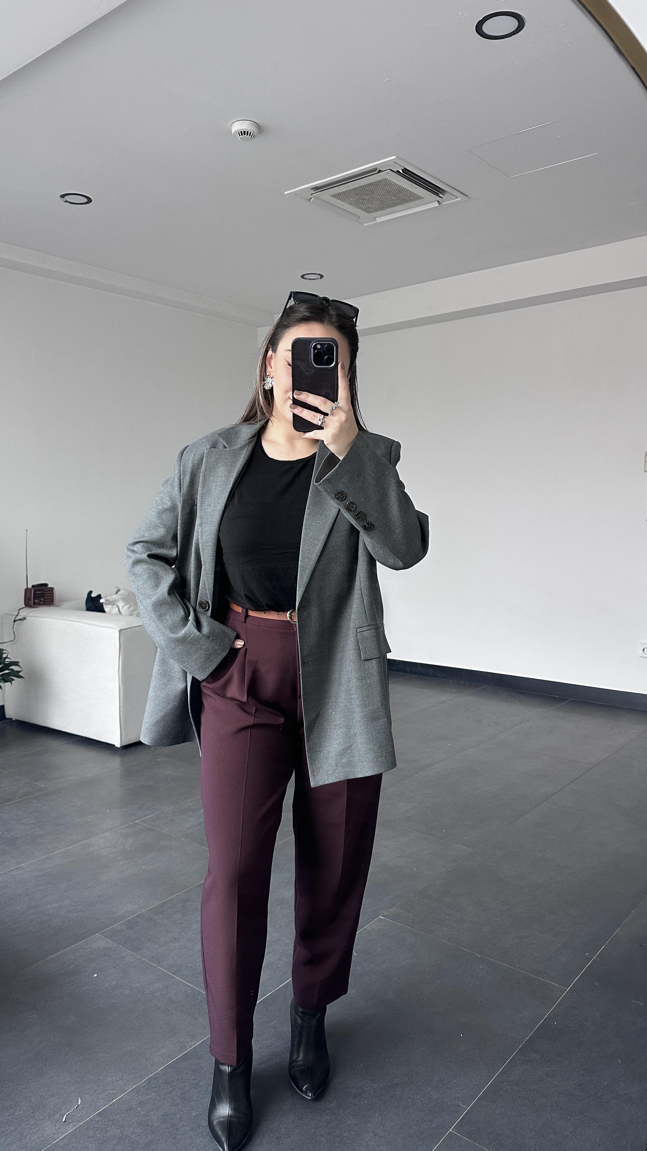Premıum Blazer Ceket - Füme