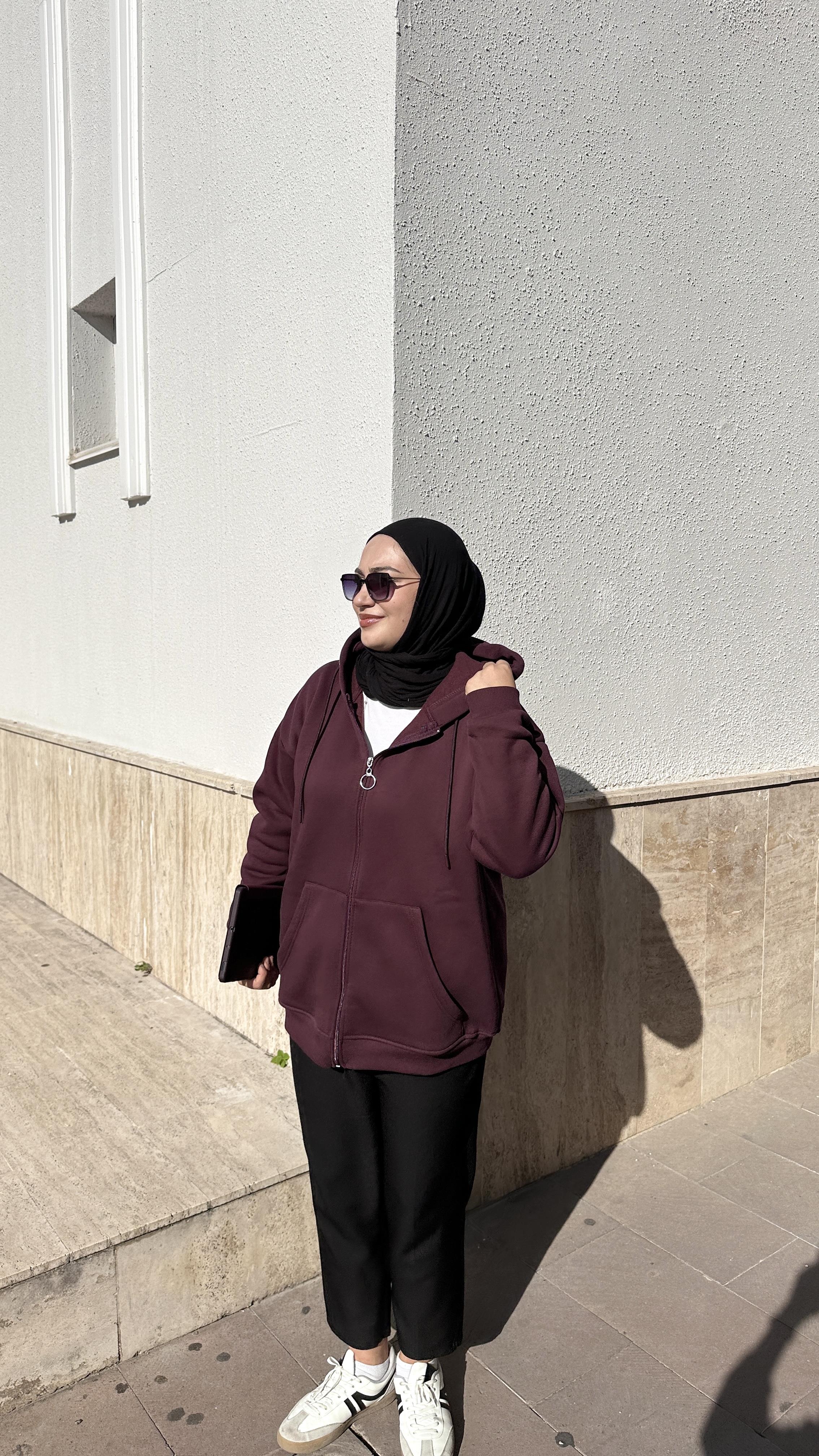 3 İplik Hırka-Bordo
