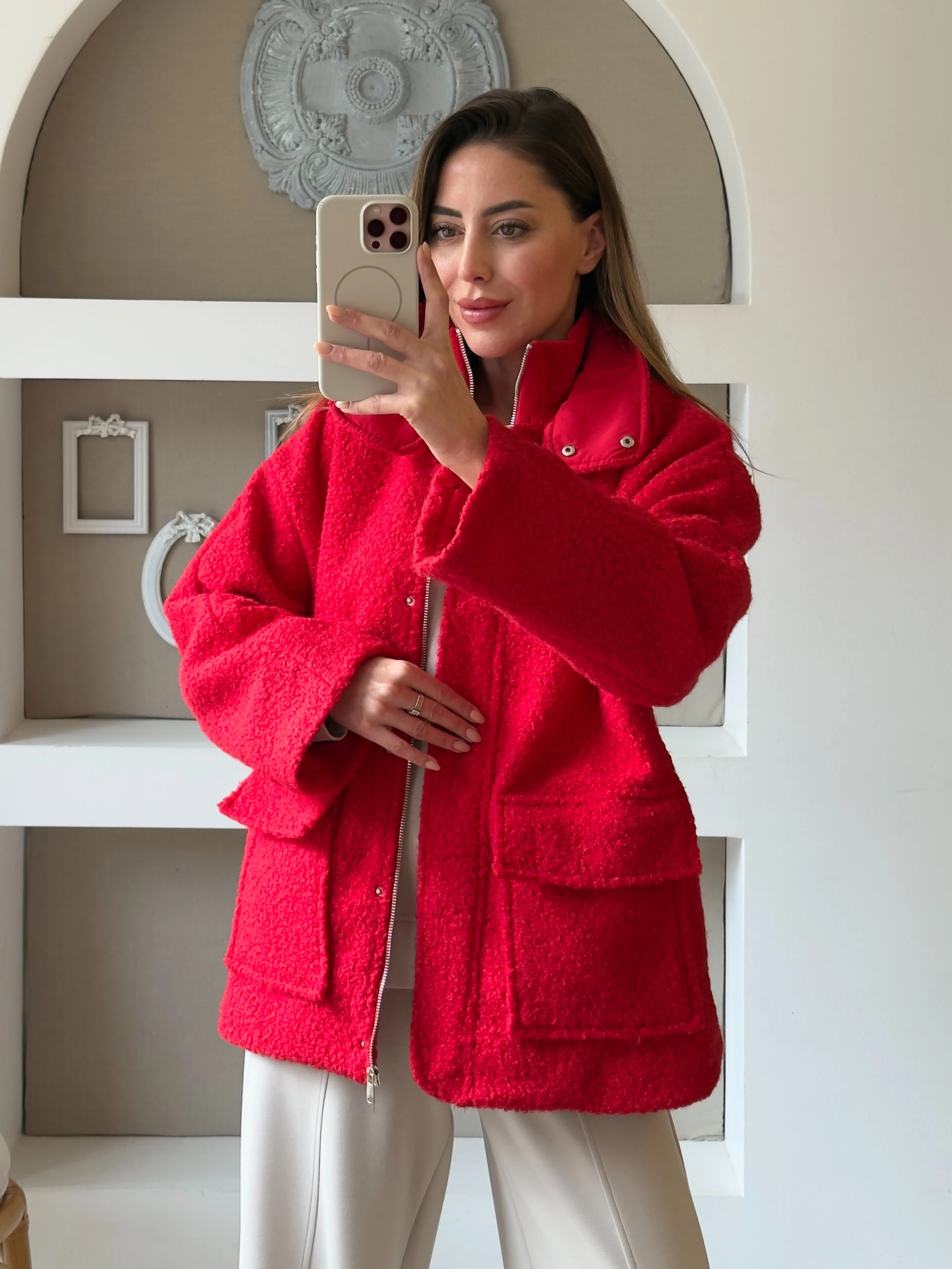 Kırmızı Teddy Mont