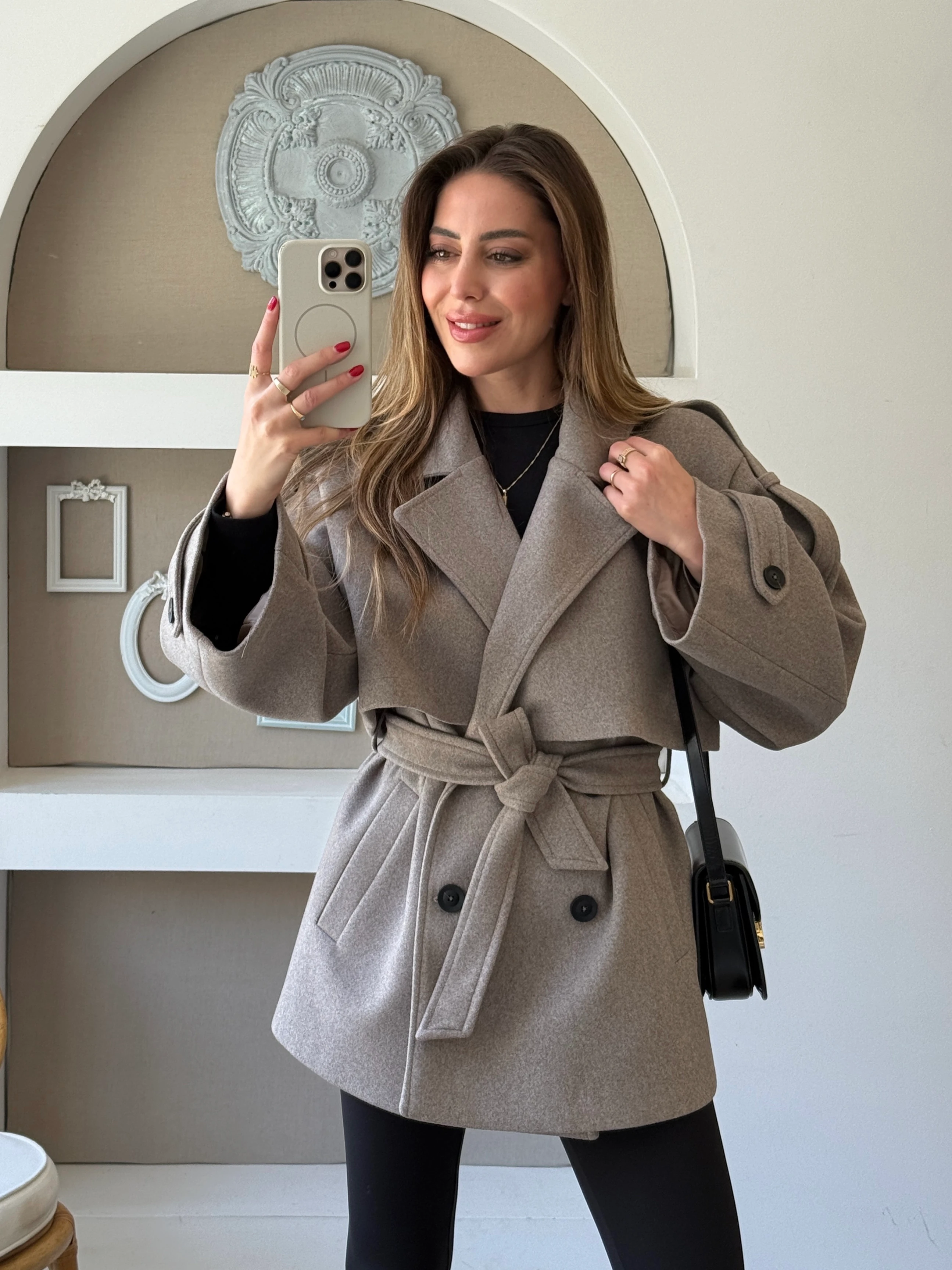 Kısa Kaşe Kaban - Vizon