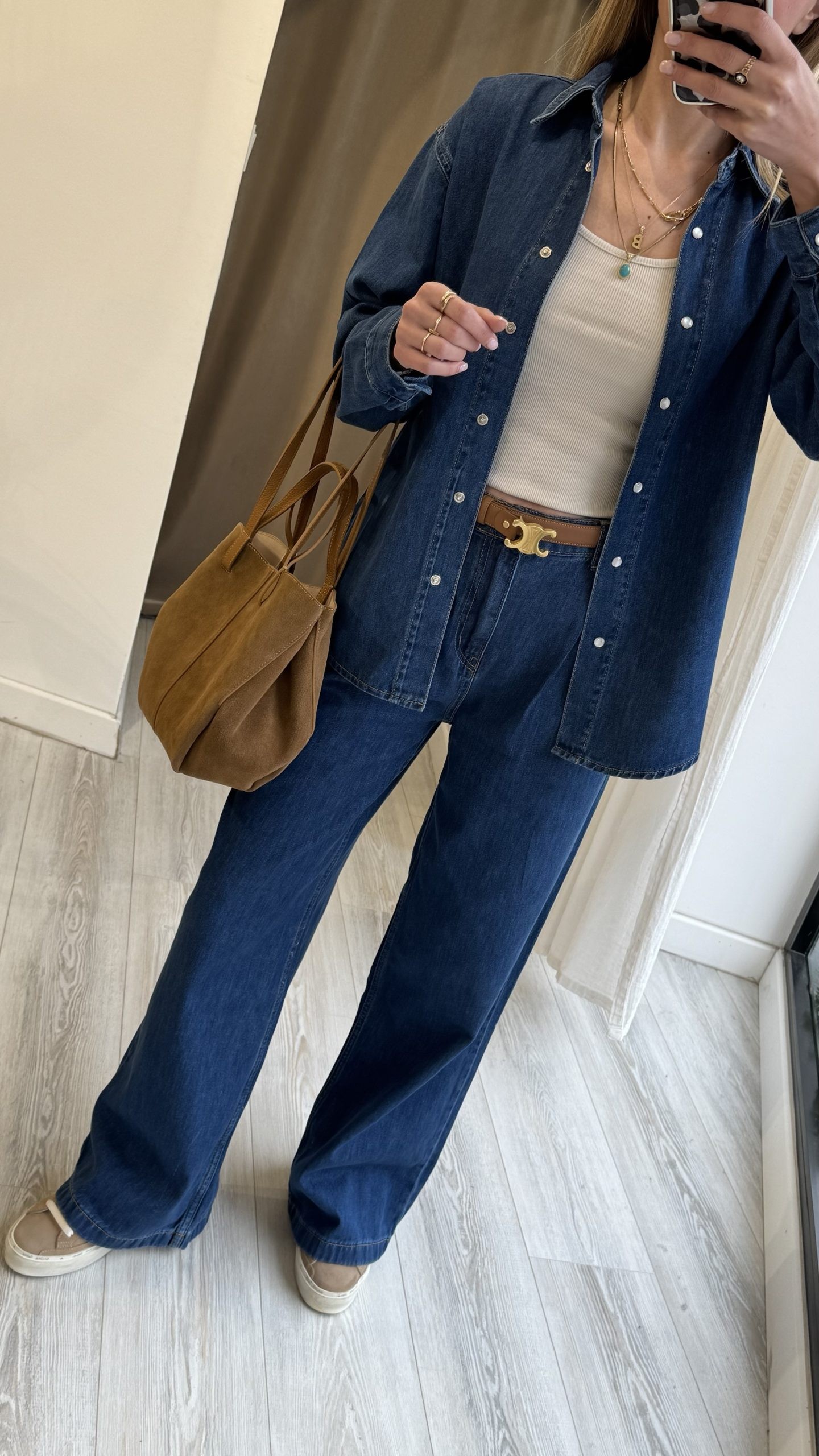 Gömlekli Denim Takım