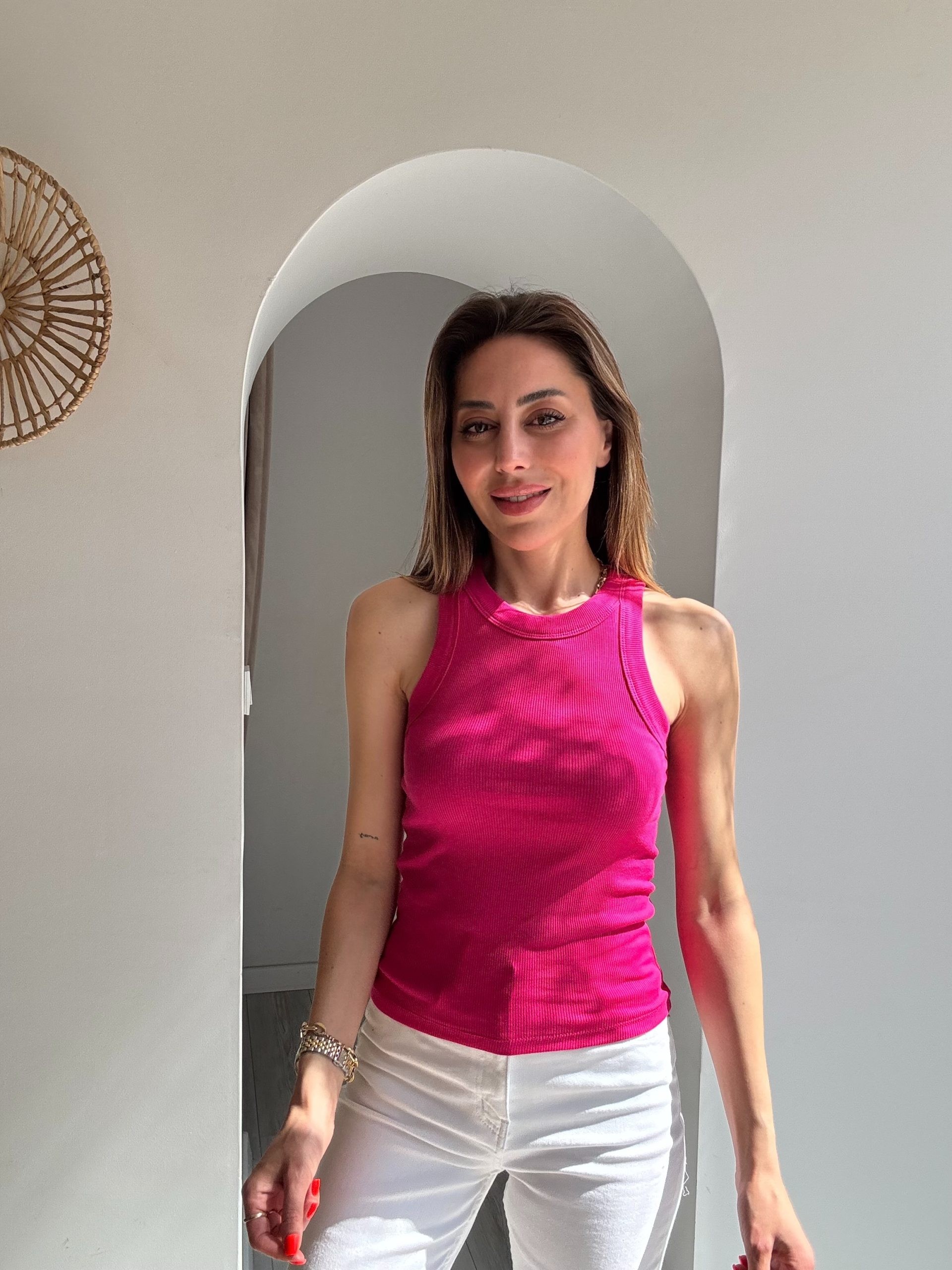 Halter Yaka Fuşya Atlet