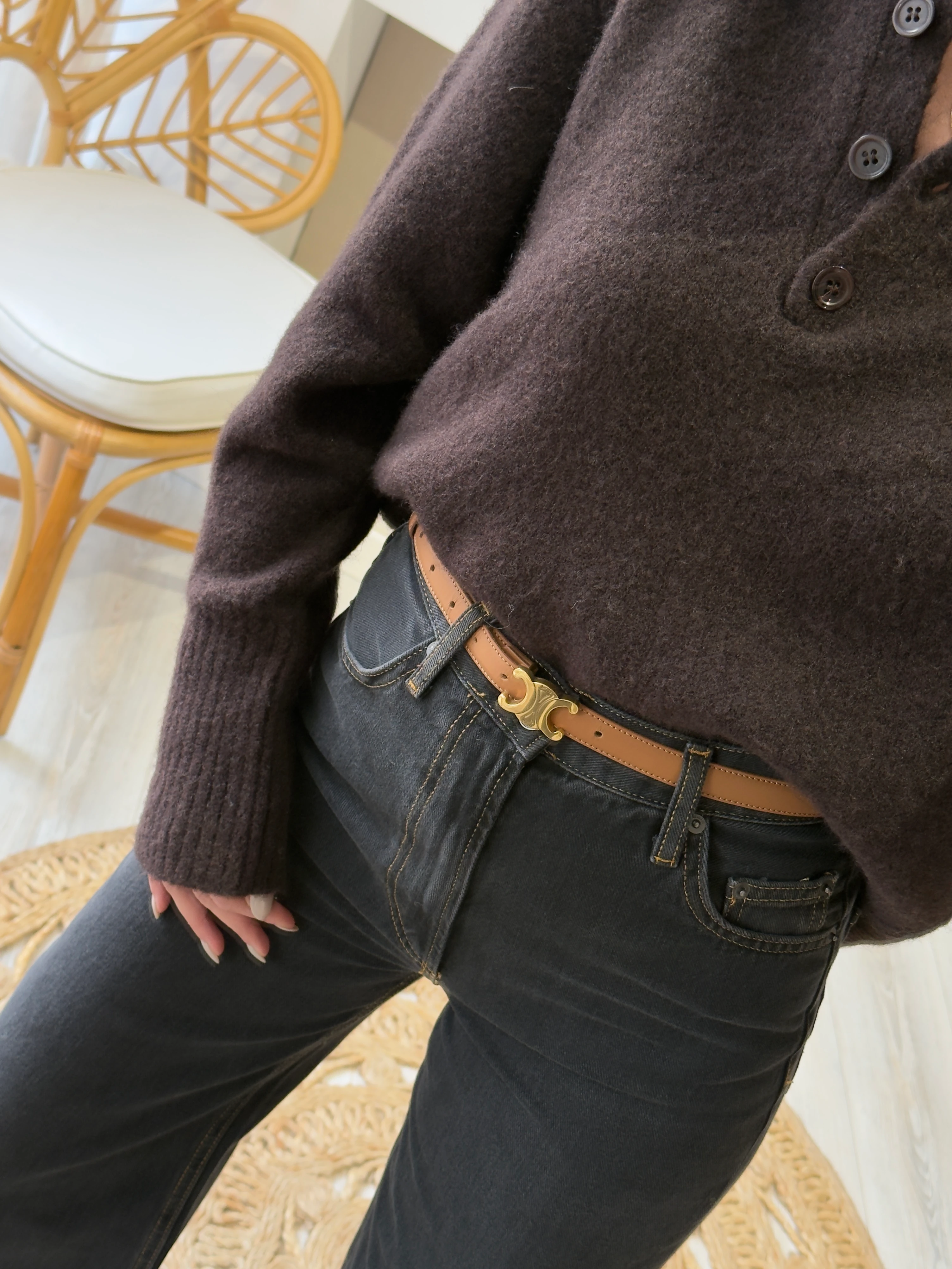 Orjinal Marka Füme Renk Baggy Jean