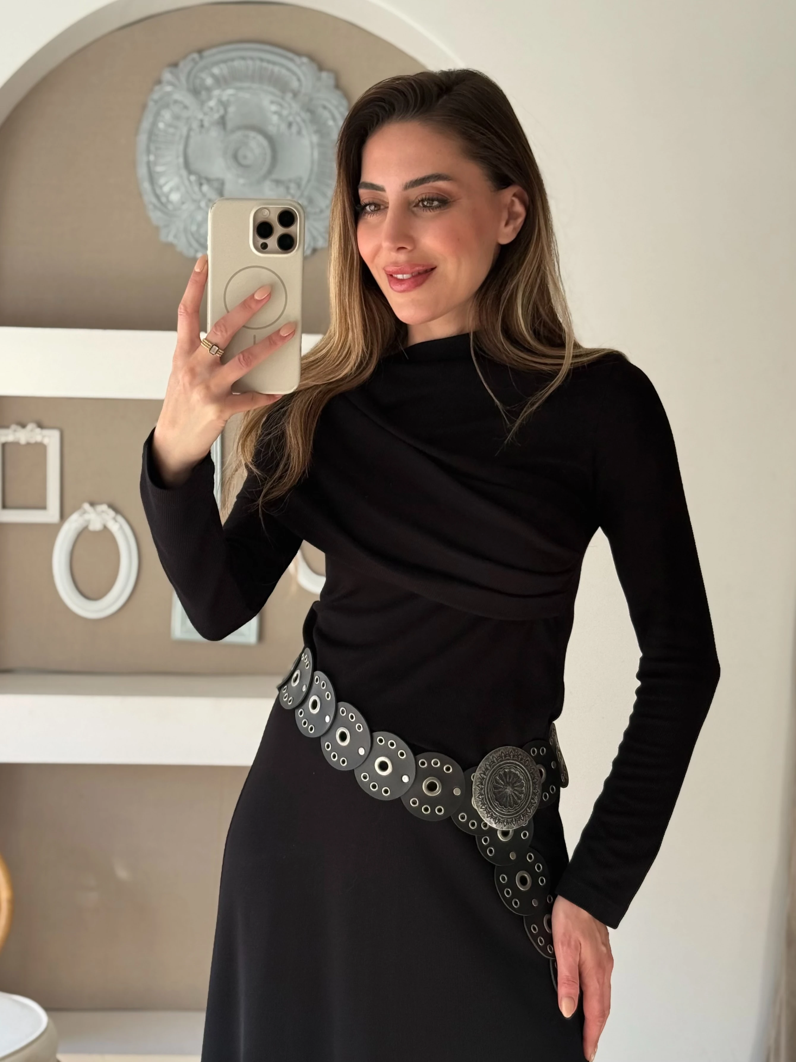 Yaka Detaylı Etekli Takım