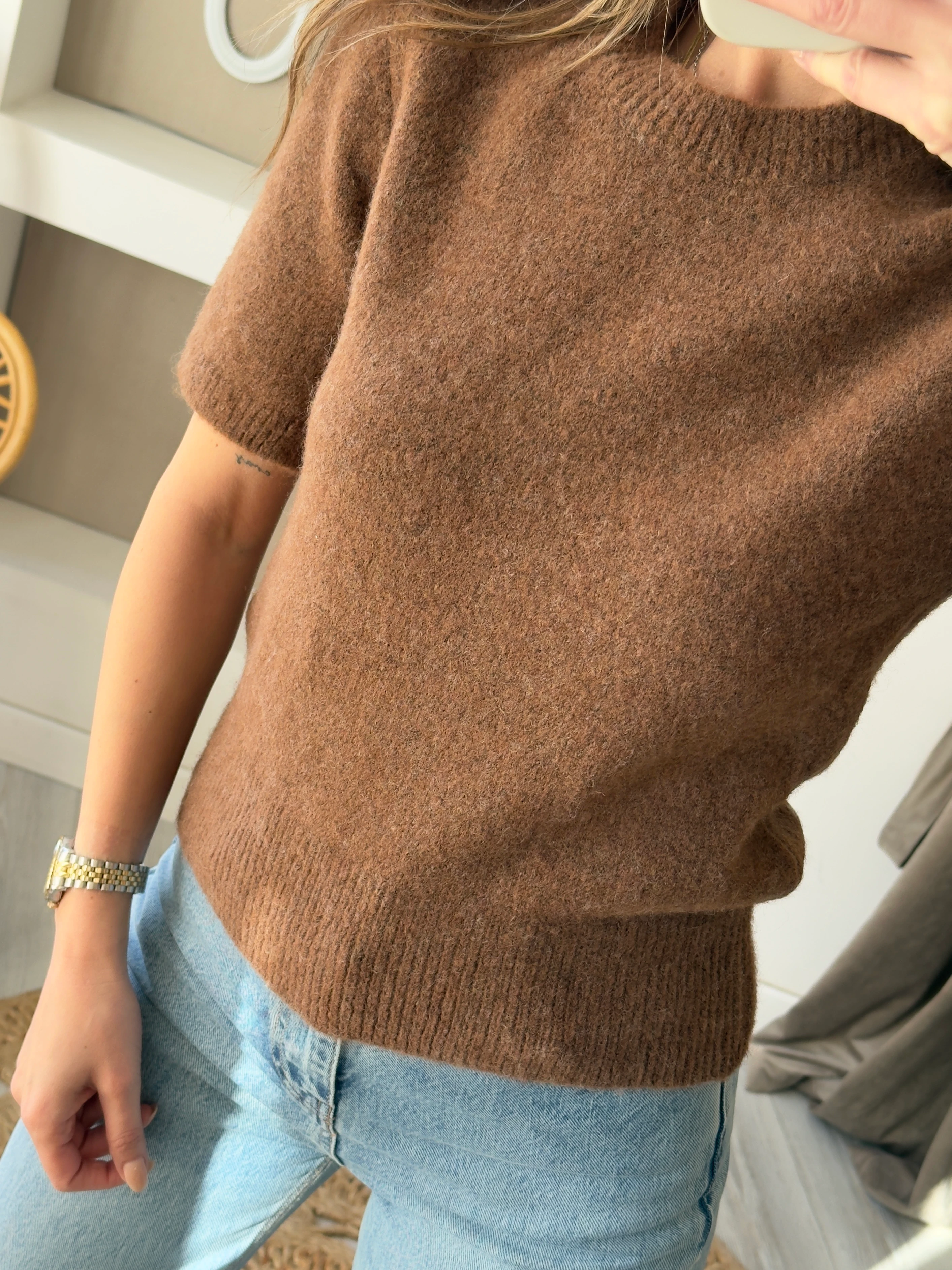 Kısa Kollu Yumoş Kazak