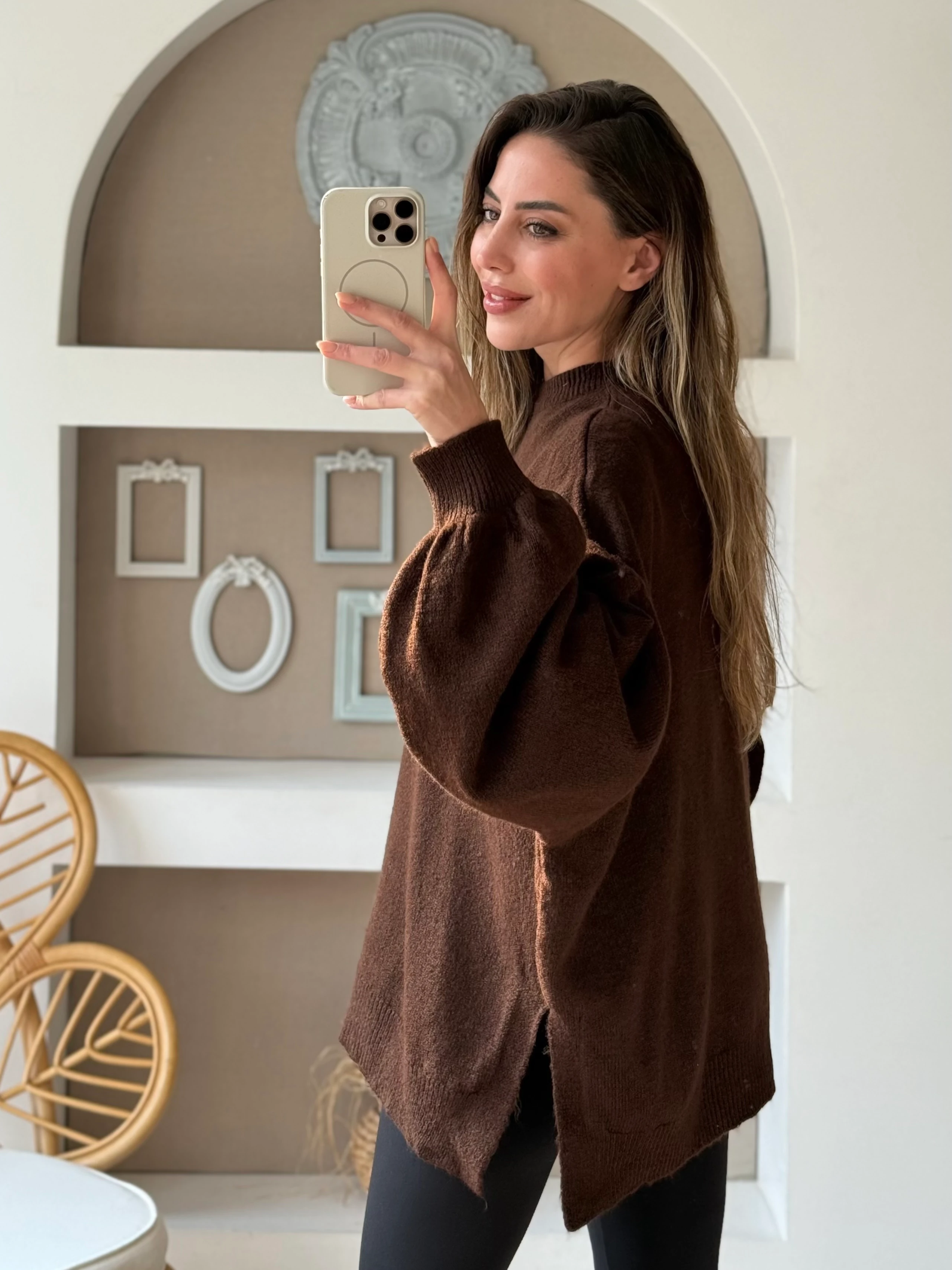 Yırtmaç Detaylı Kazak 