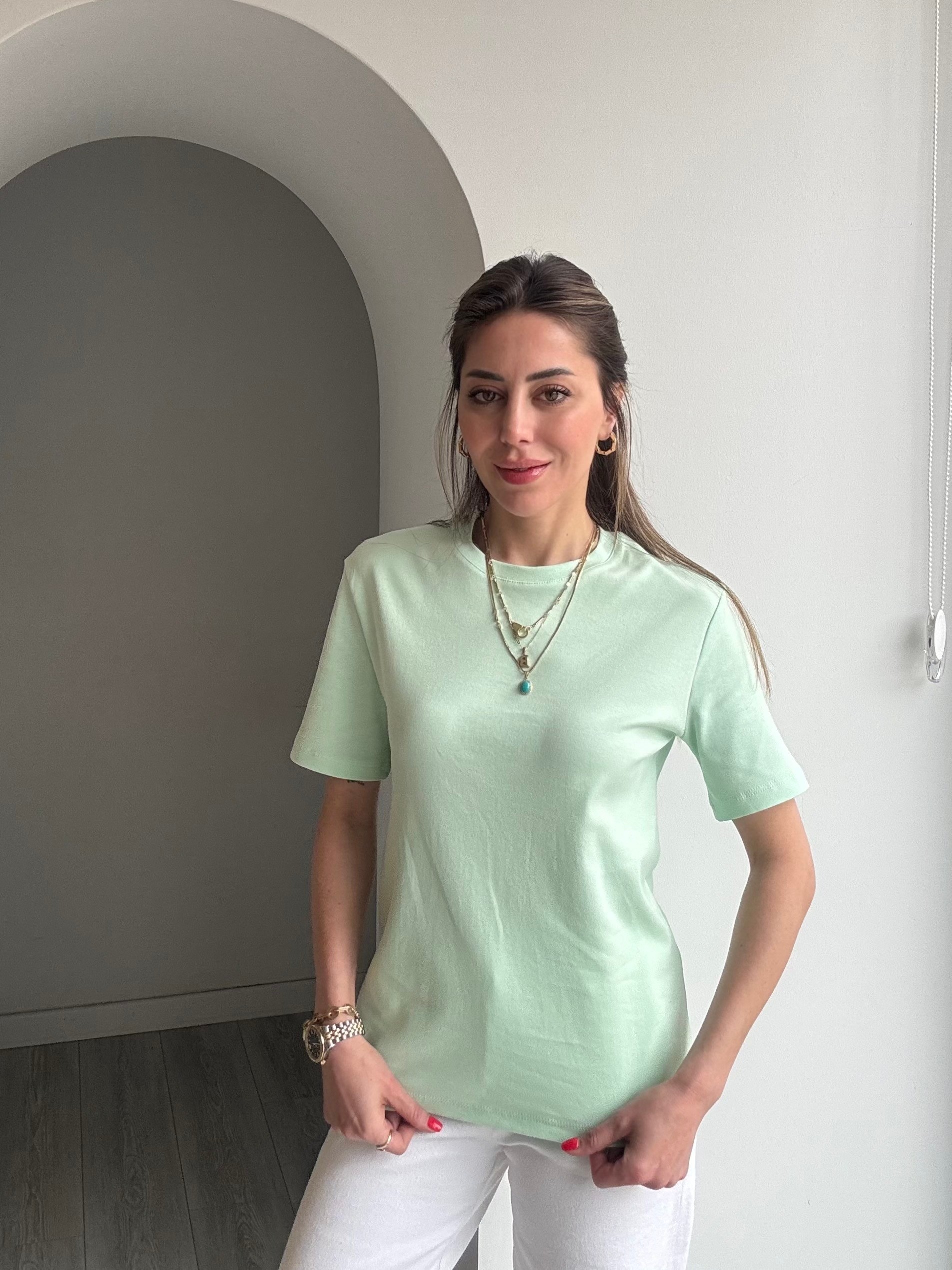 MD Mint Yeşili Renk Tshirt