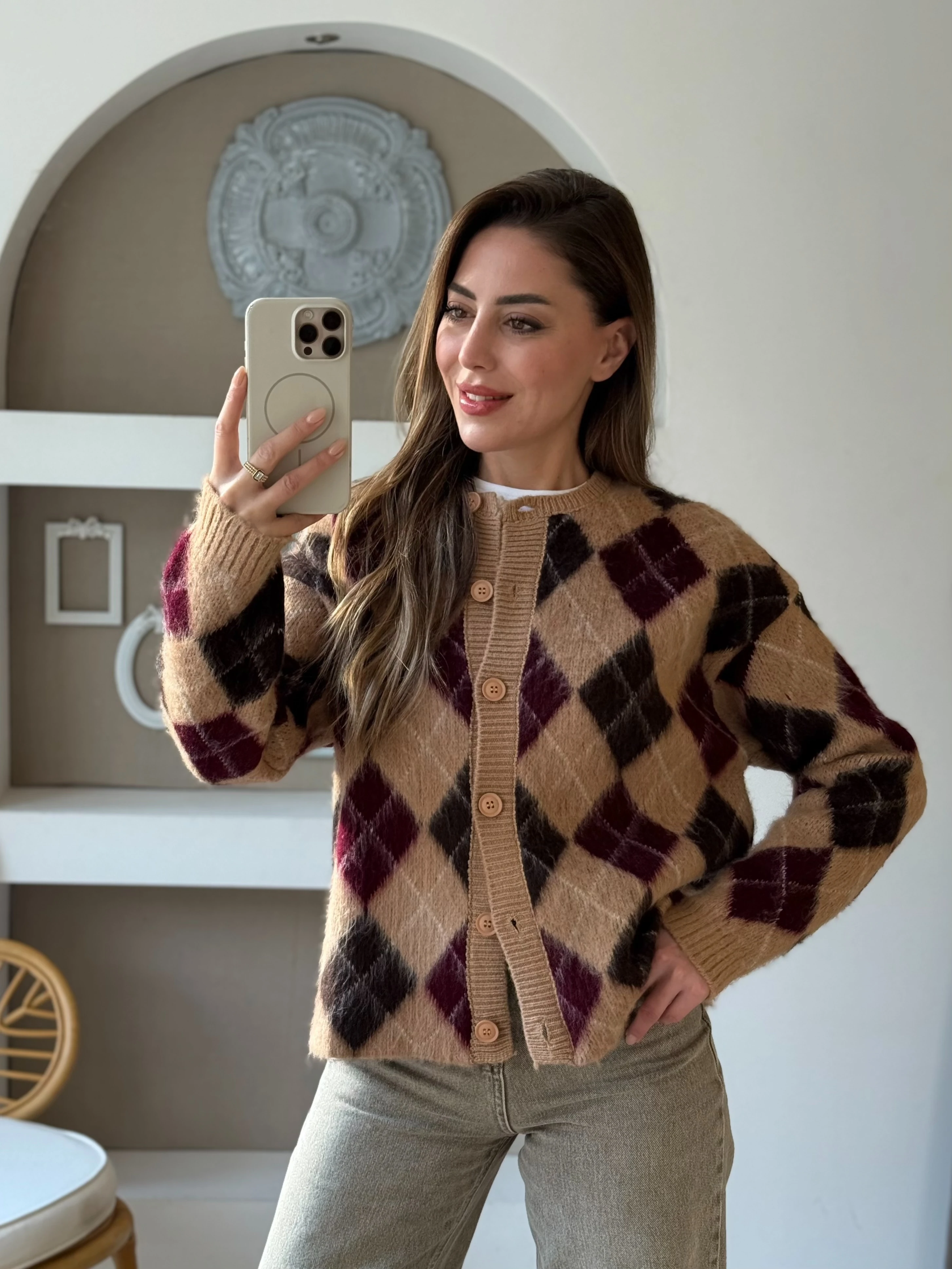 Baklava Desen Hırka