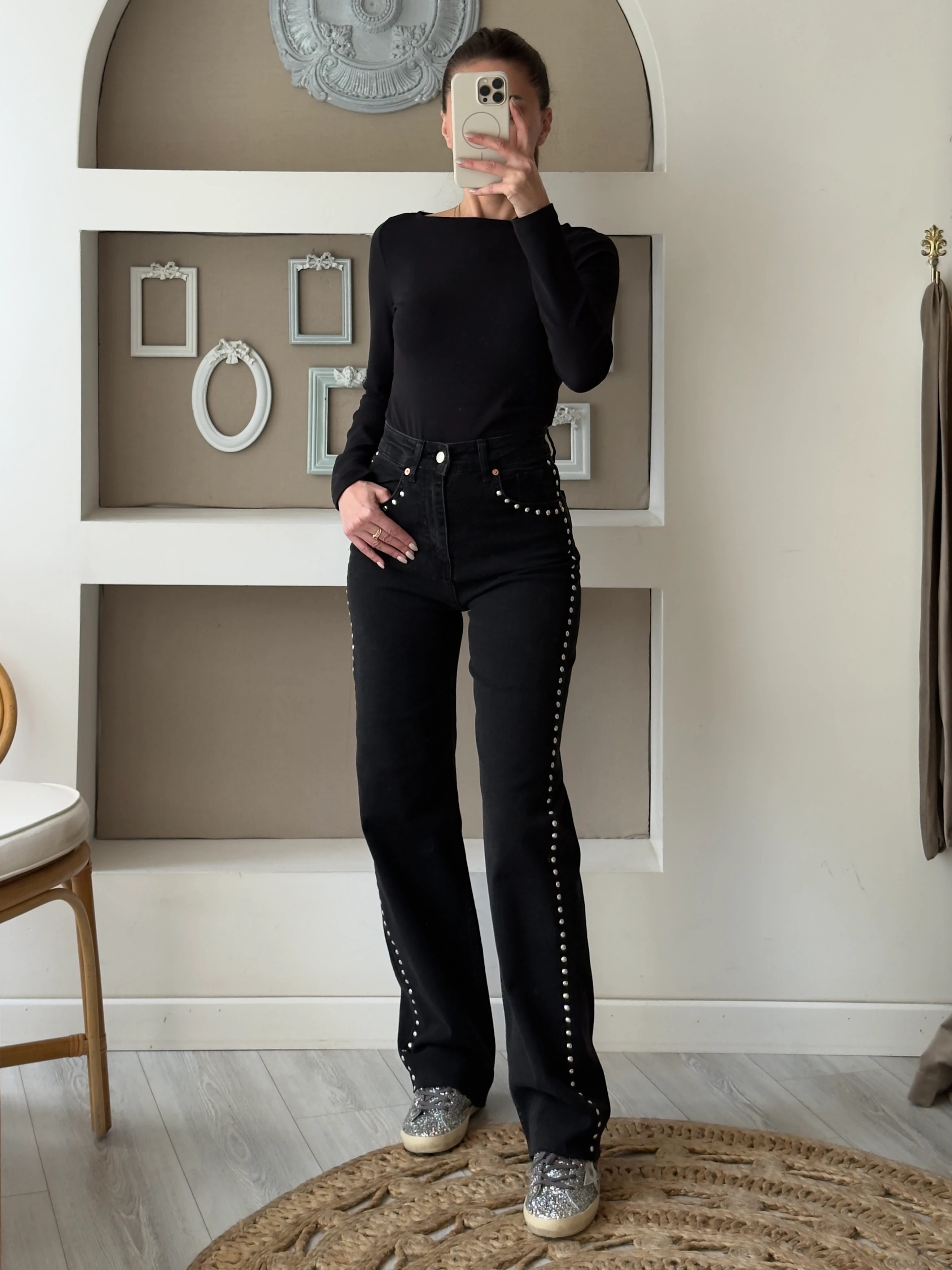 Zımbalı Yüksek Bel ZR Straight Jean