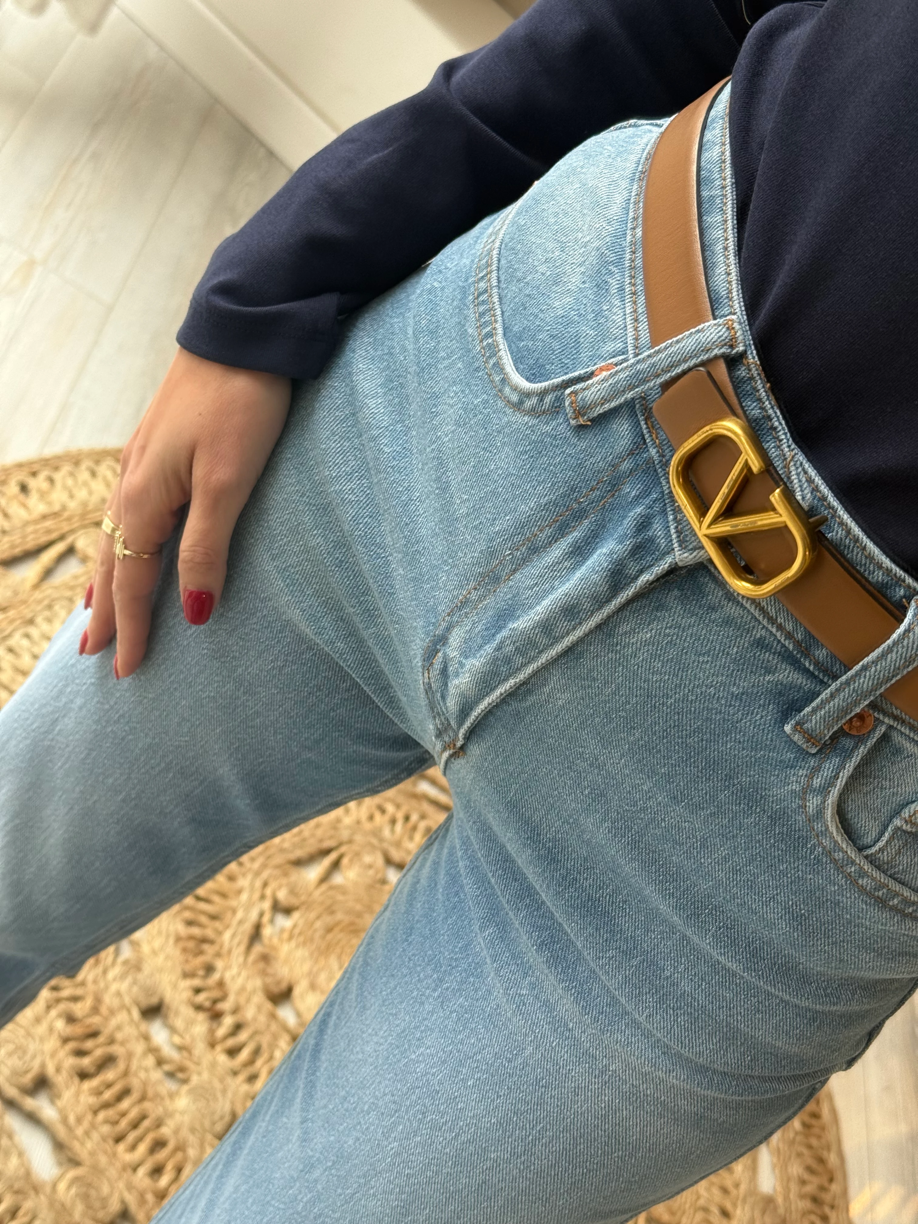 Orjinal Marka Açık Mavi Kesik Paça Jean