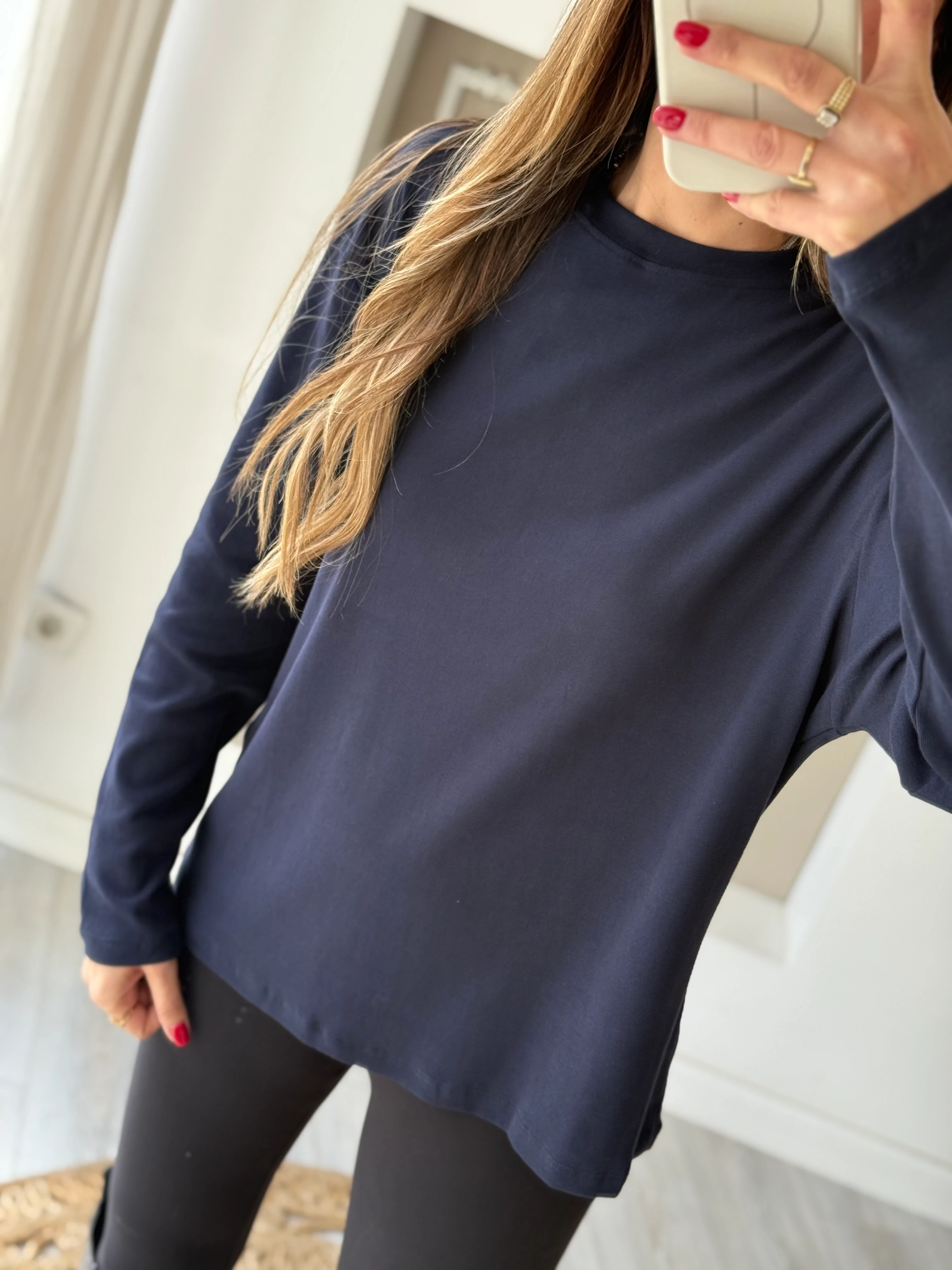 Uzun Kollu Basic Tshirt 