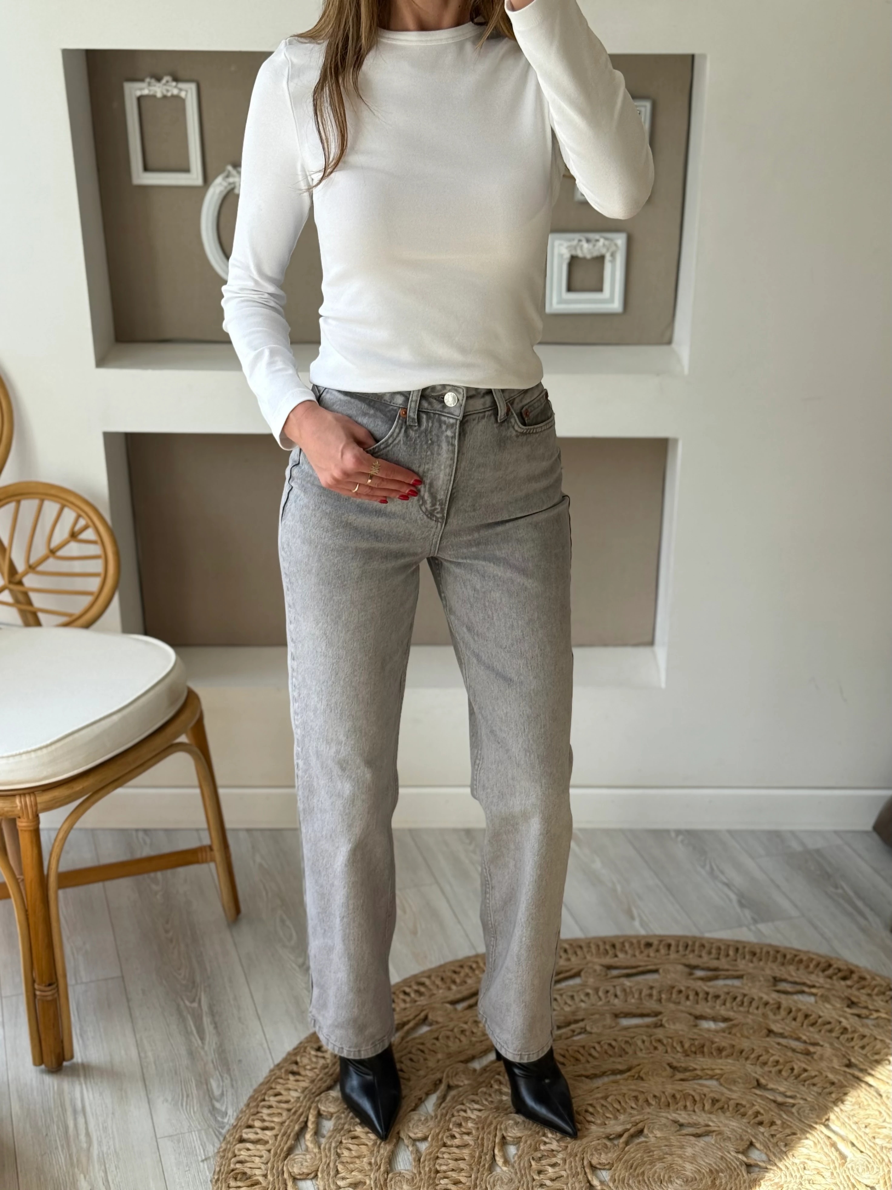 Organik Pamuk Orjinal Marka Gri Jean