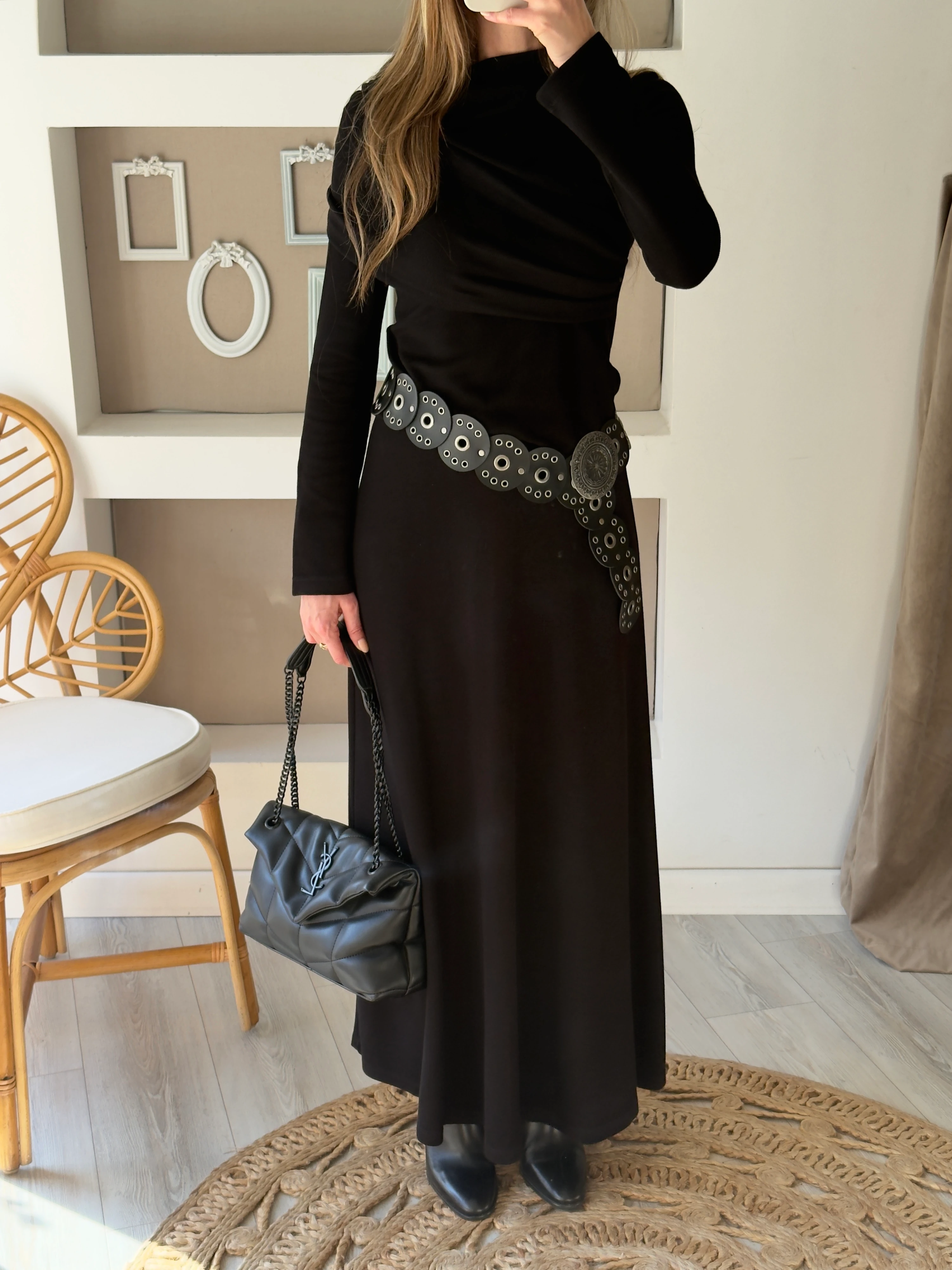 Yaka Detaylı Etekli Takım