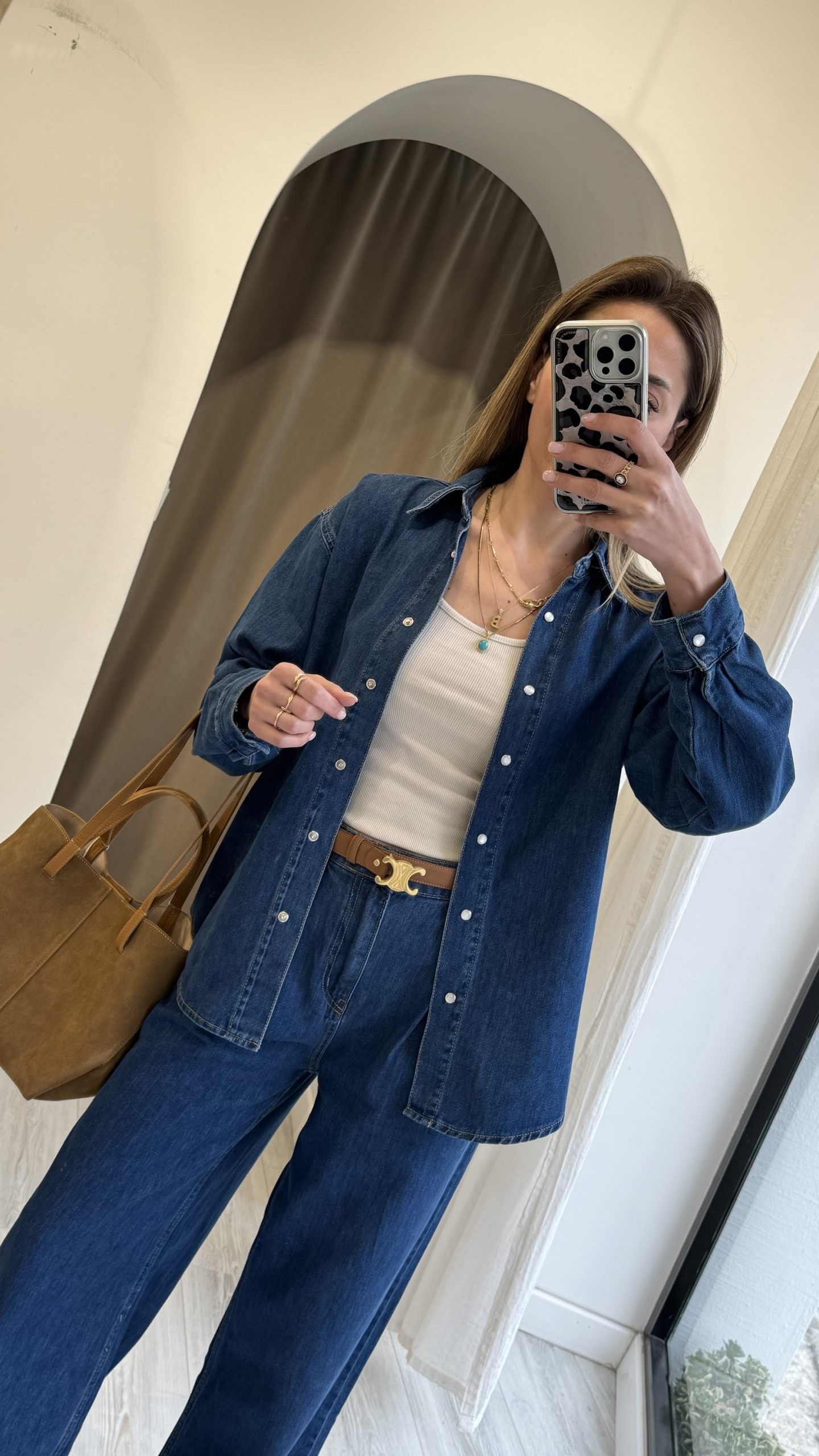 Gömlekli Denim Takım